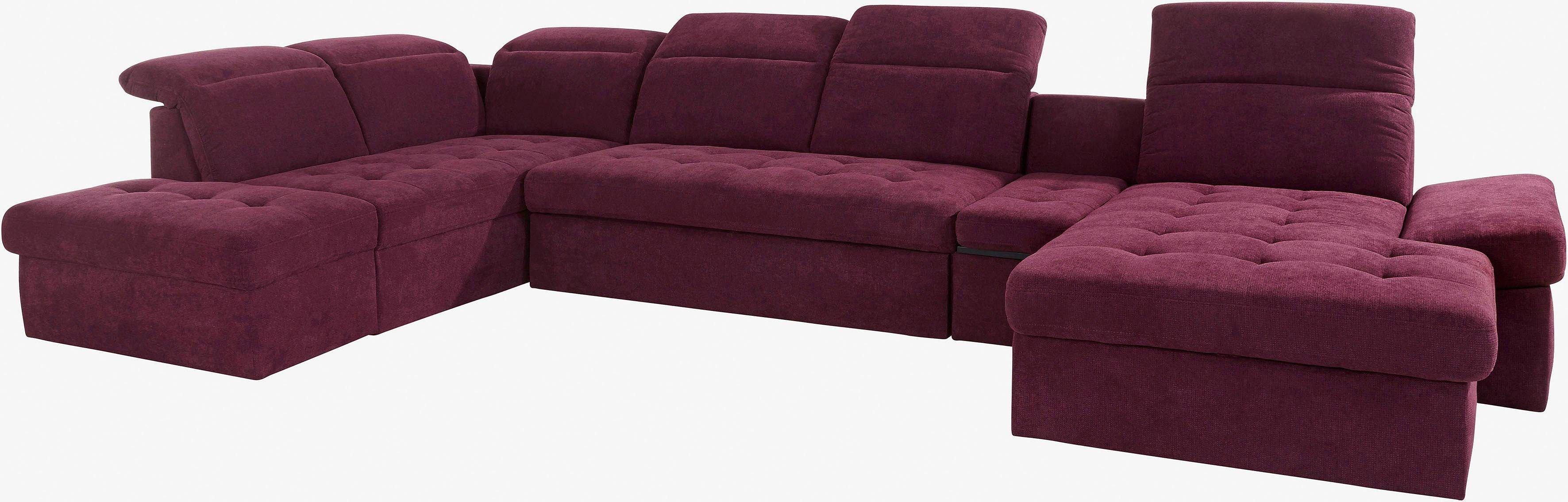 sit&more Zithoek Stardust U-vorm met verstelbare hoofdsteun, armleuningen en tafelelement