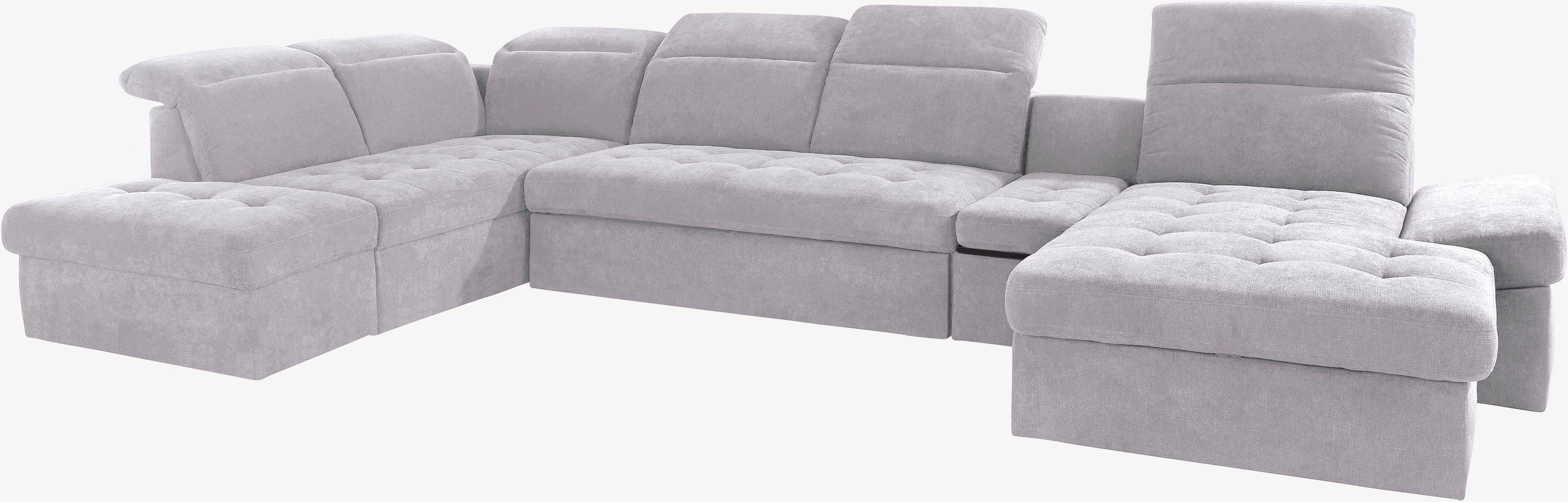 sit&more Zithoek Stardust U-vorm met verstelbare hoofdsteun, armleuningen en tafelelement