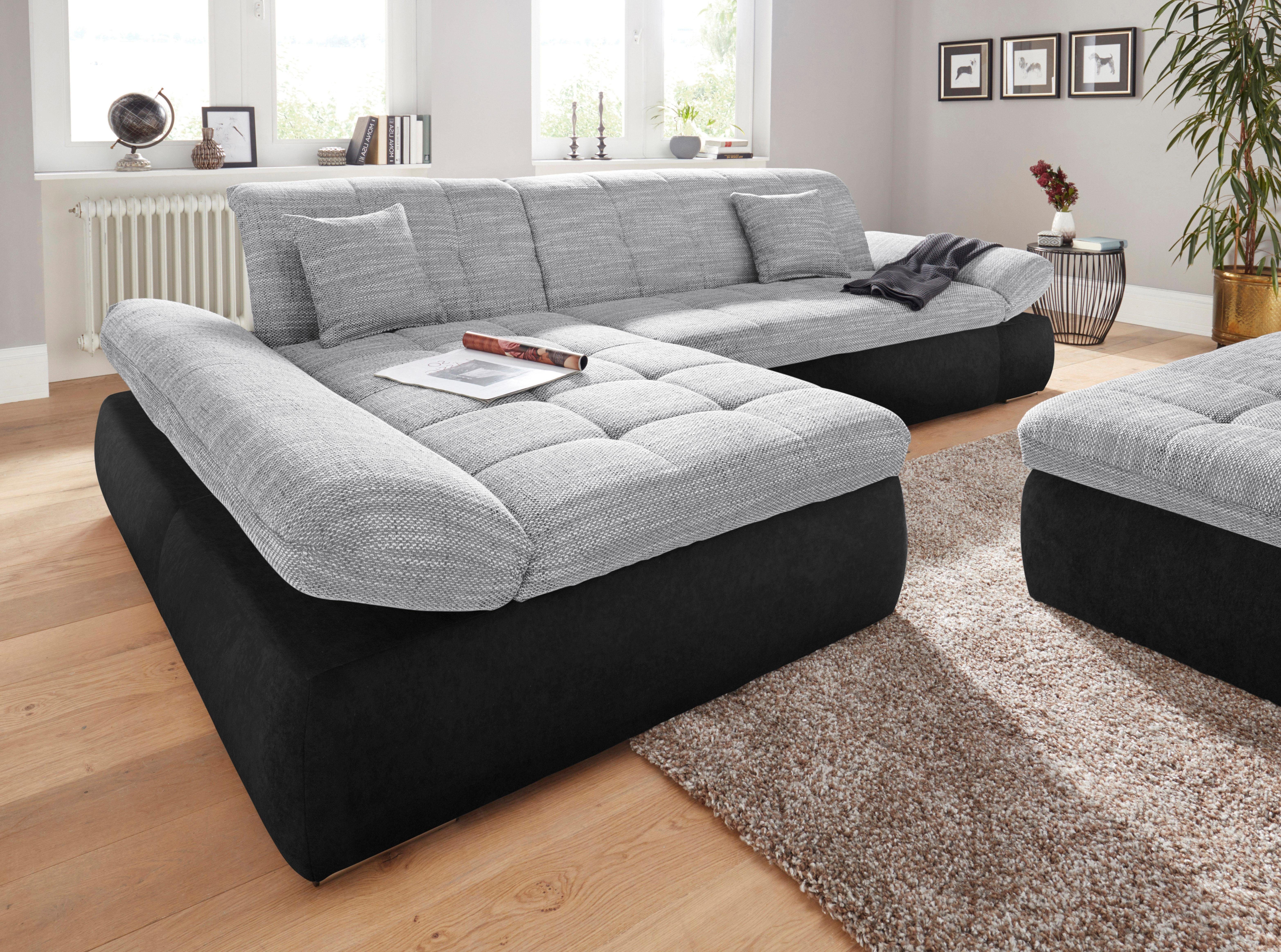 DOMO collection Hoekbank PB Moric optioneel met slaapfunctie en armsteunverstelling U-vorm