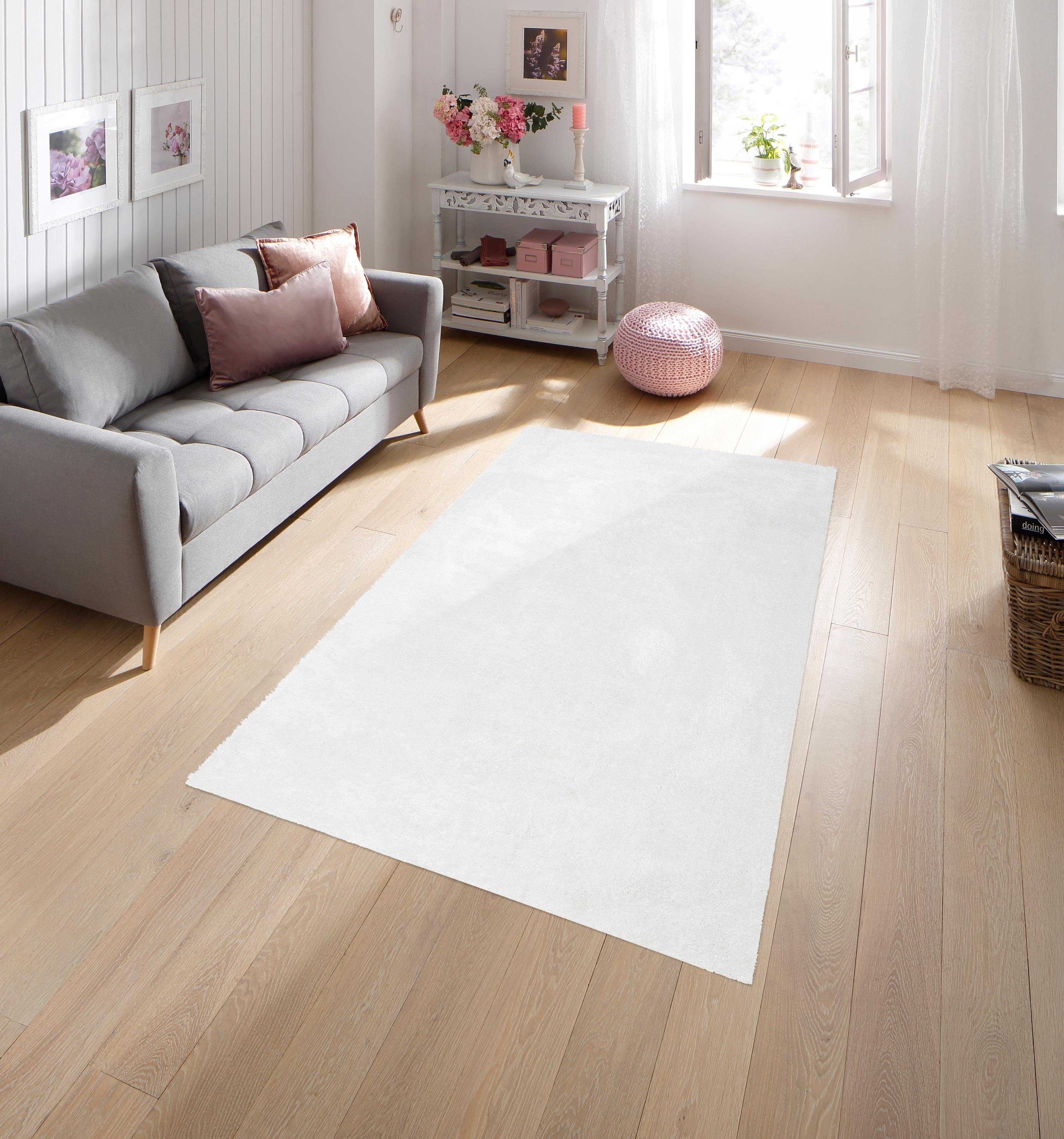 my home Hoogpolig vloerkleed Micro Soft Ideal Microvezel, extra zacht, zacht, gemakkelijk in onderhoud, elegant, uni
