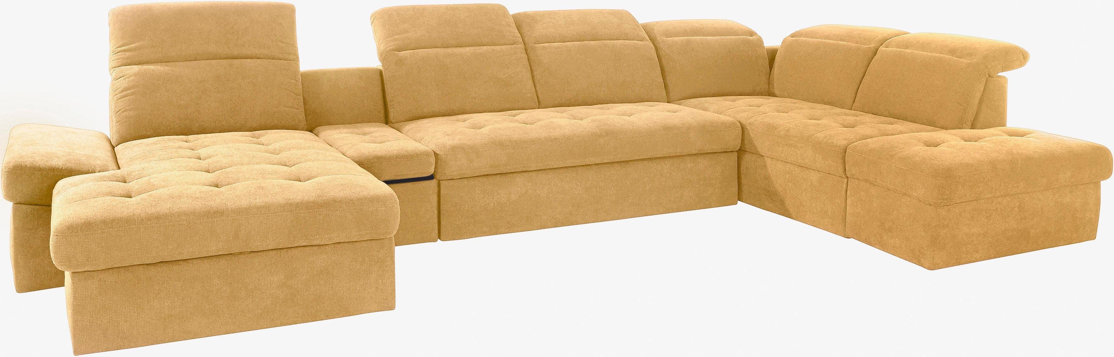 sit&more Zithoek Stardust U-vorm met verstelbare hoofdsteun, armleuningen en tafelelement