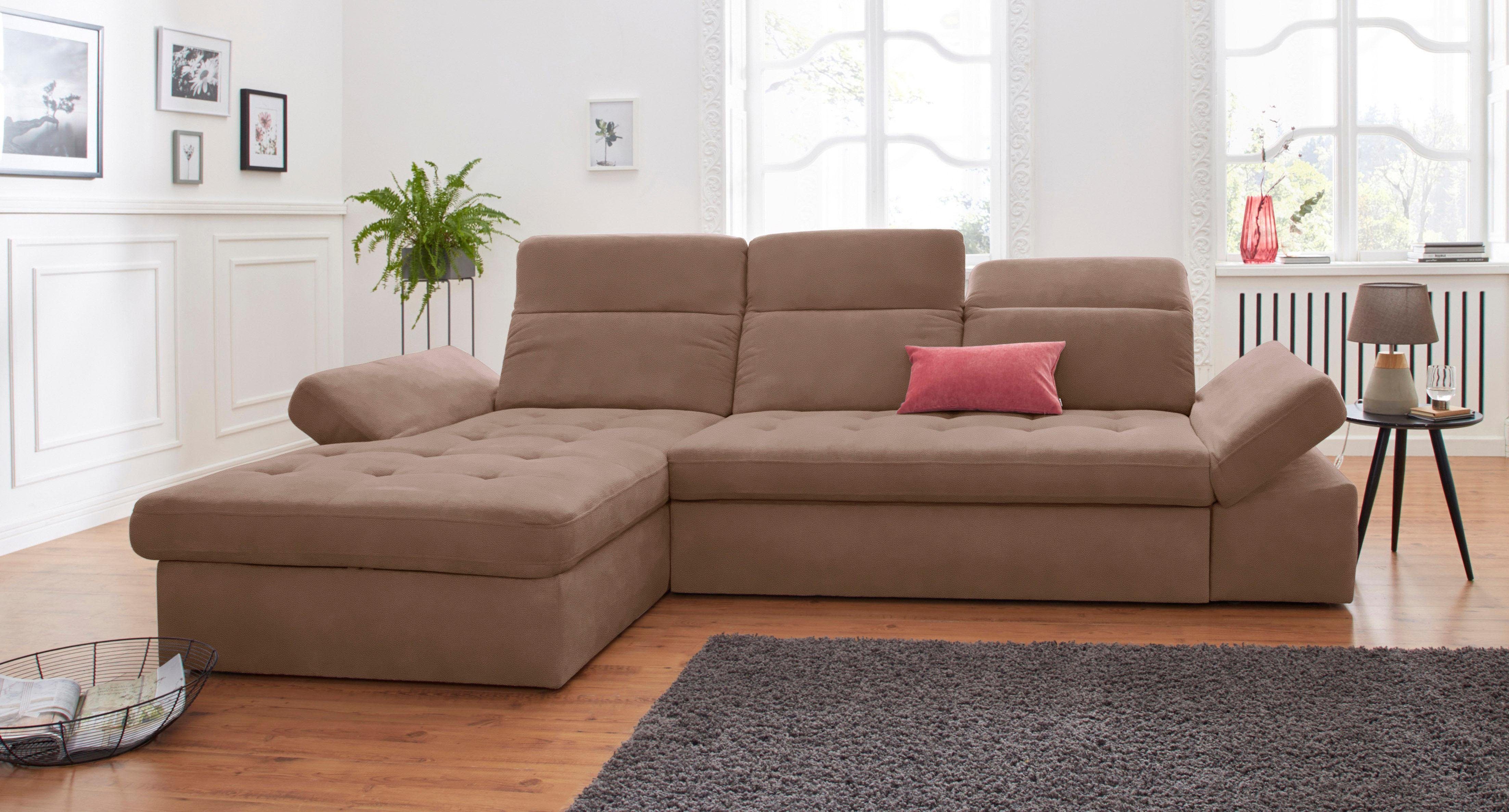 Sit&more Hoekbank Stardust L-vorm naar keuze met slaapfunctie en bedkist