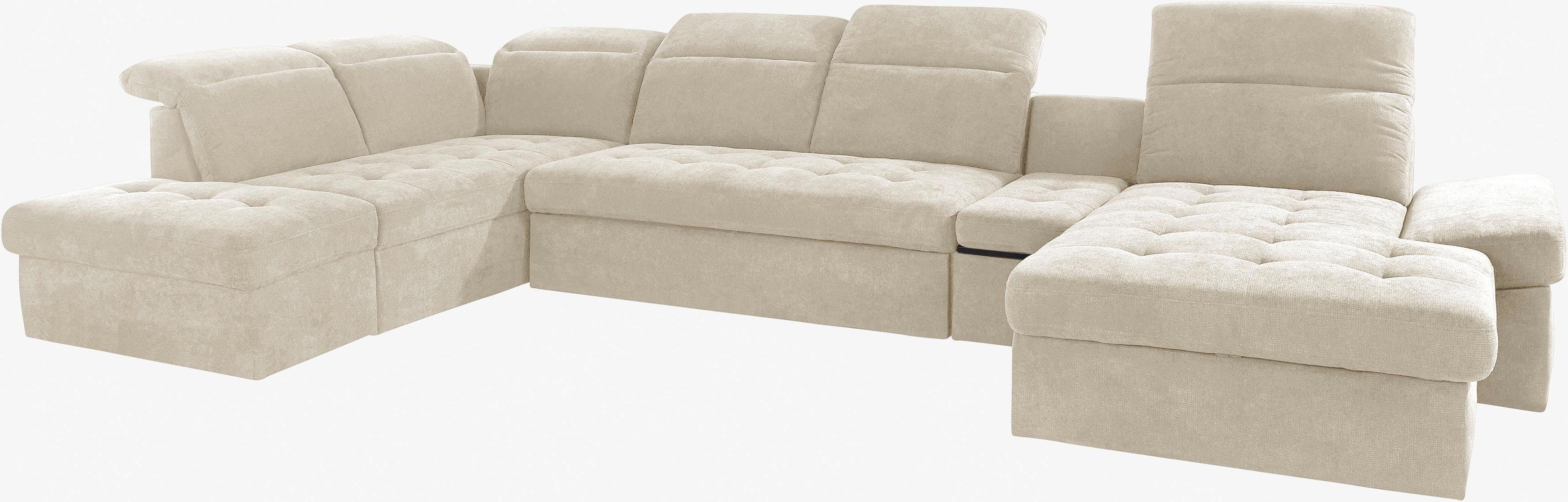 sit&more Zithoek Stardust U-vorm met verstelbare hoofdsteun, armleuningen en tafelelement