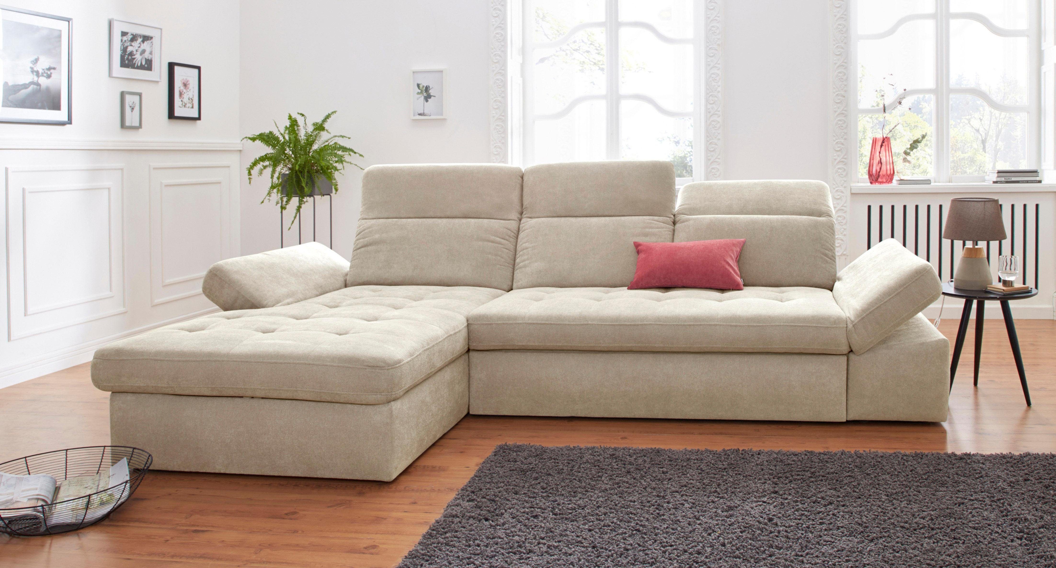 Sit&more Hoekbank Stardust L-vorm naar keuze met slaapfunctie en bedkist