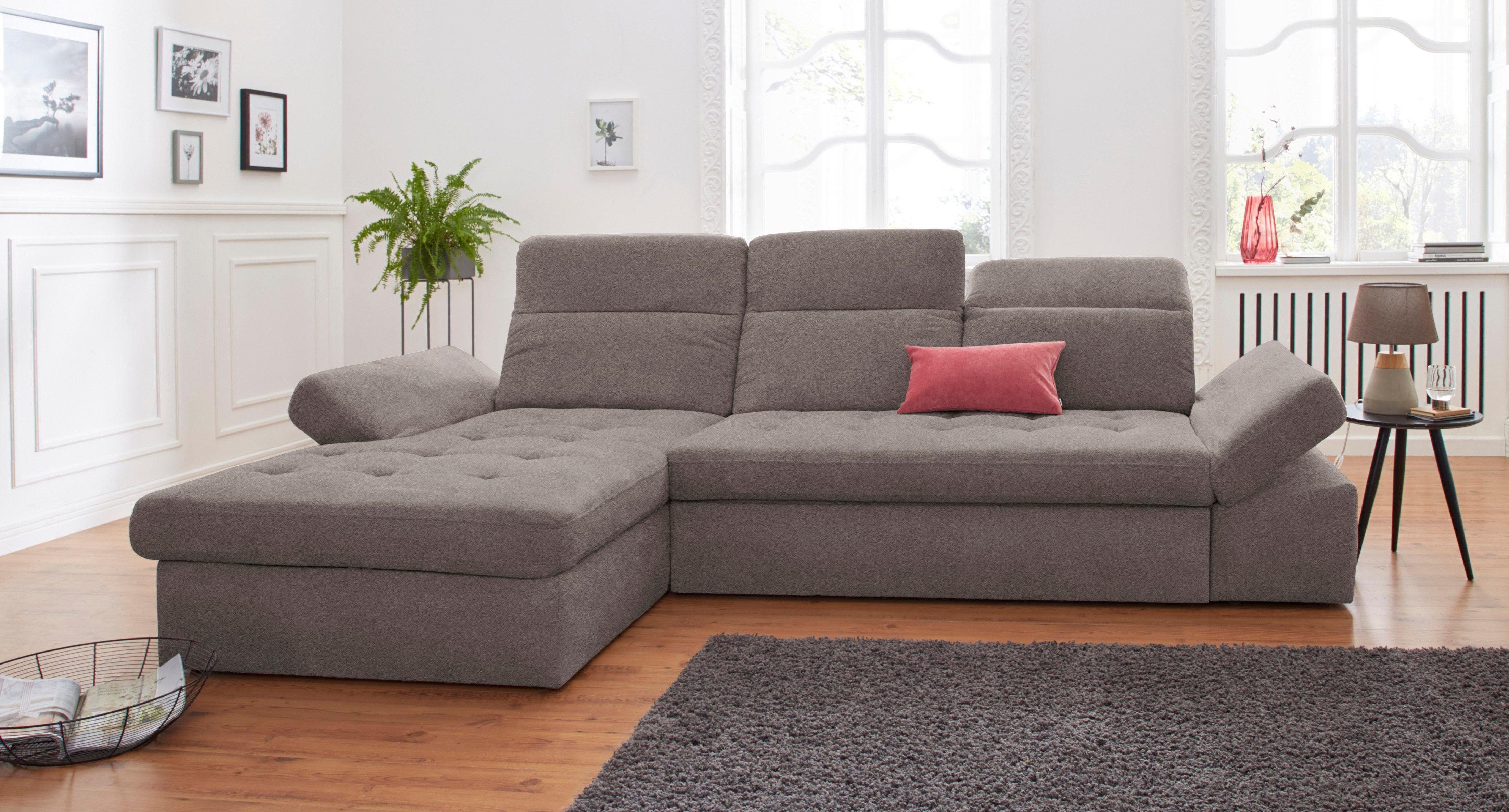 Sit&more Hoekbank Stardust L-vorm naar keuze met slaapfunctie en bedkist