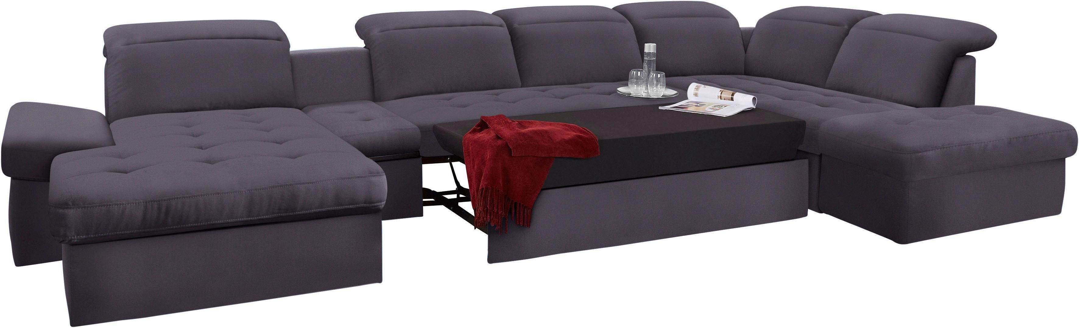 sit&more Zithoek Stardust U-vorm met verstelbare hoofdsteun, armleuningen en tafelelement