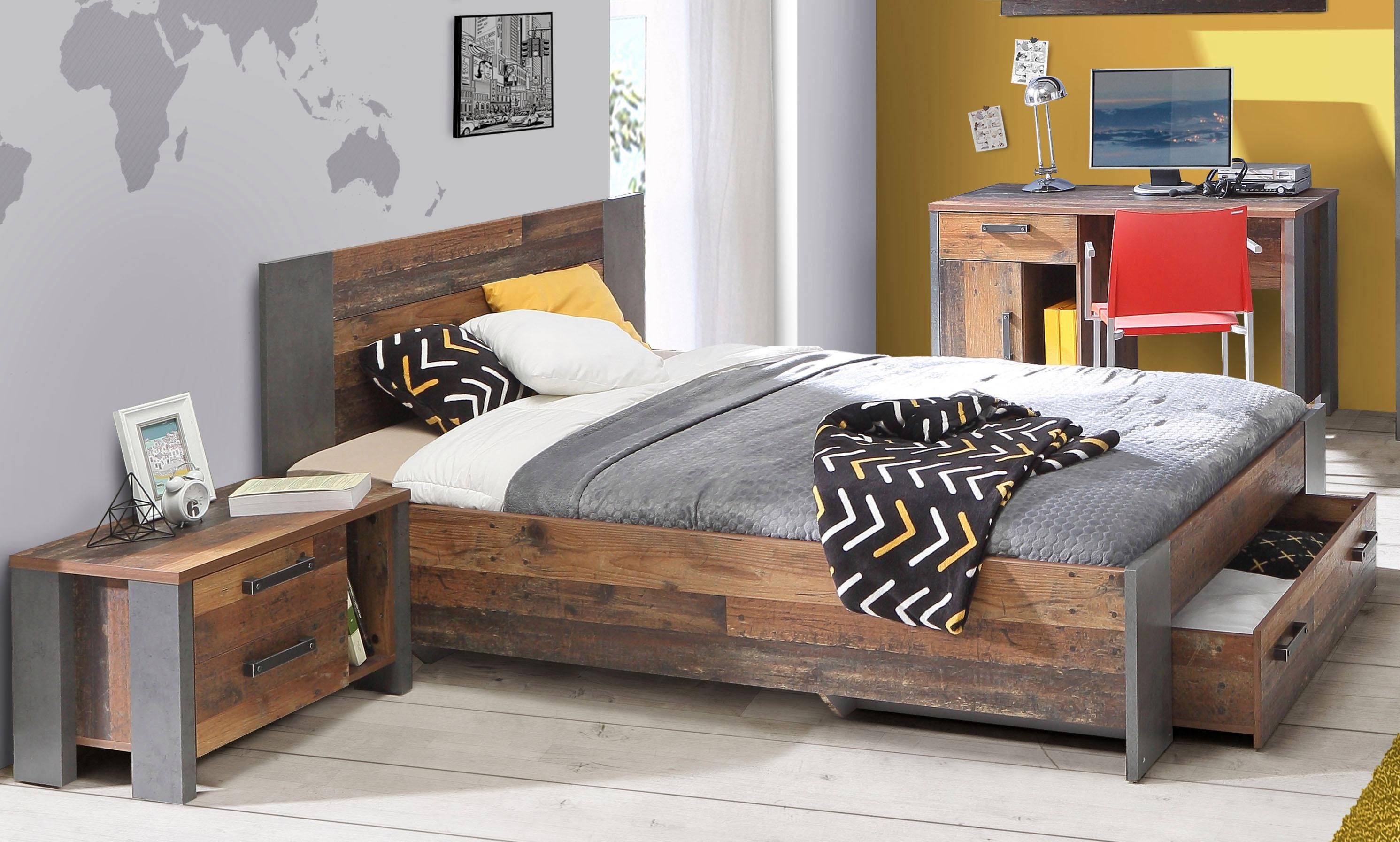 FORTE Bed Clif, Jeugdbed, Belastbaarheid 120 KG, Lade optioneel