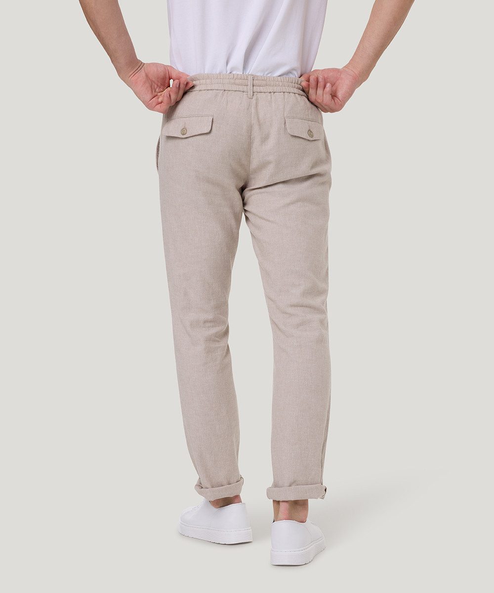 Pioneer Authentic Jeans Linnen broek ESRA Leinen met een rijgkoord