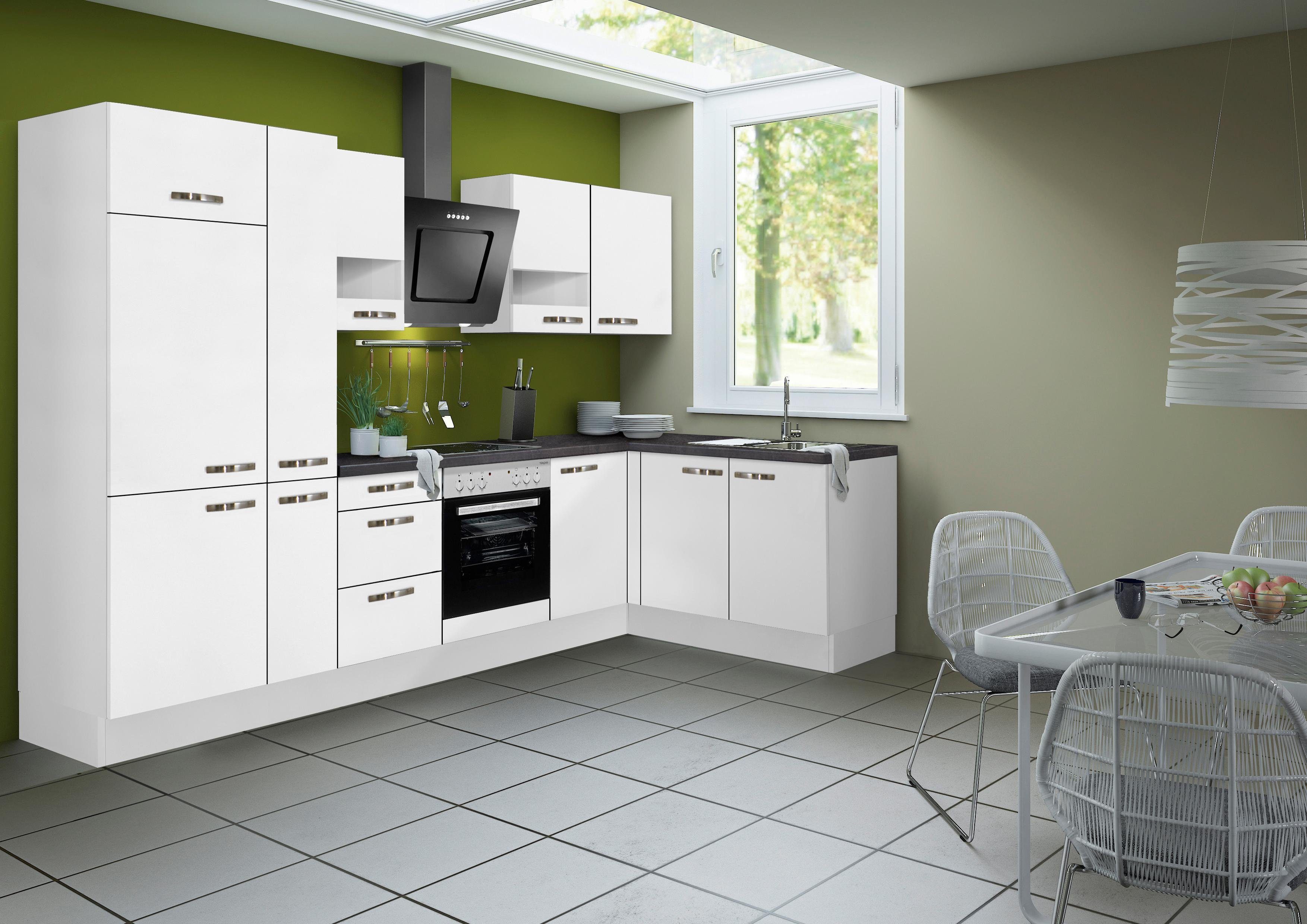 Kochstation Hoekkeuken KS-Cara met volledige uittrekbaarheid en soft-close functie, breedte 315 x 175 cm