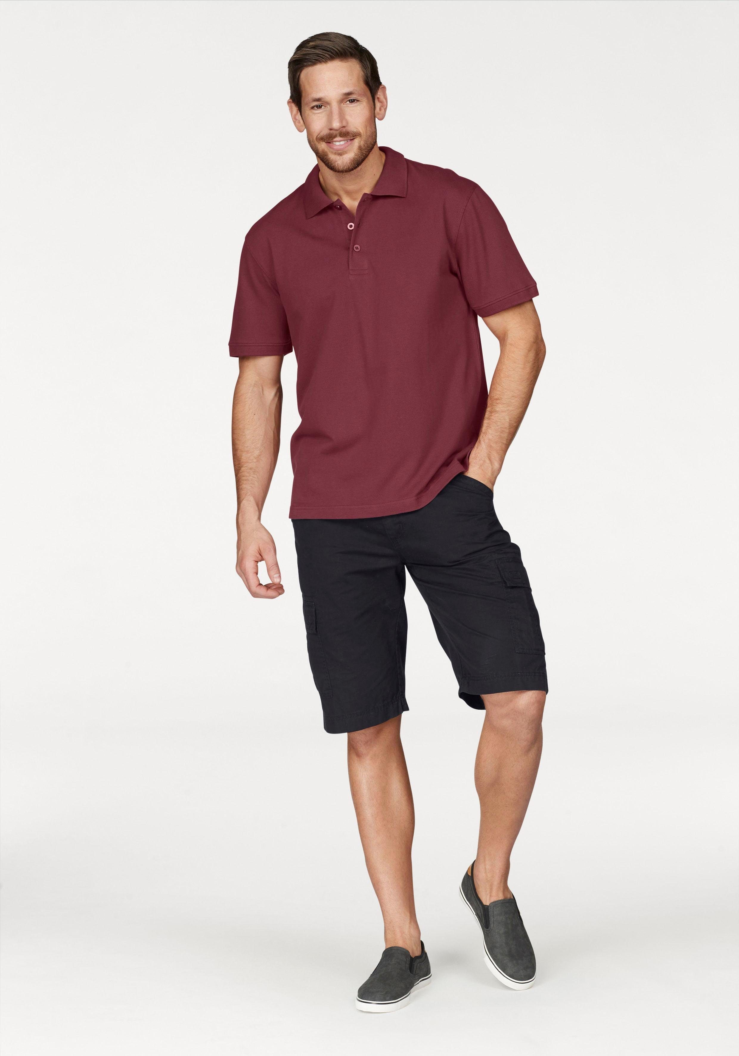 Man's World Poloshirt Korte mouwen, losse pasvorm, effen