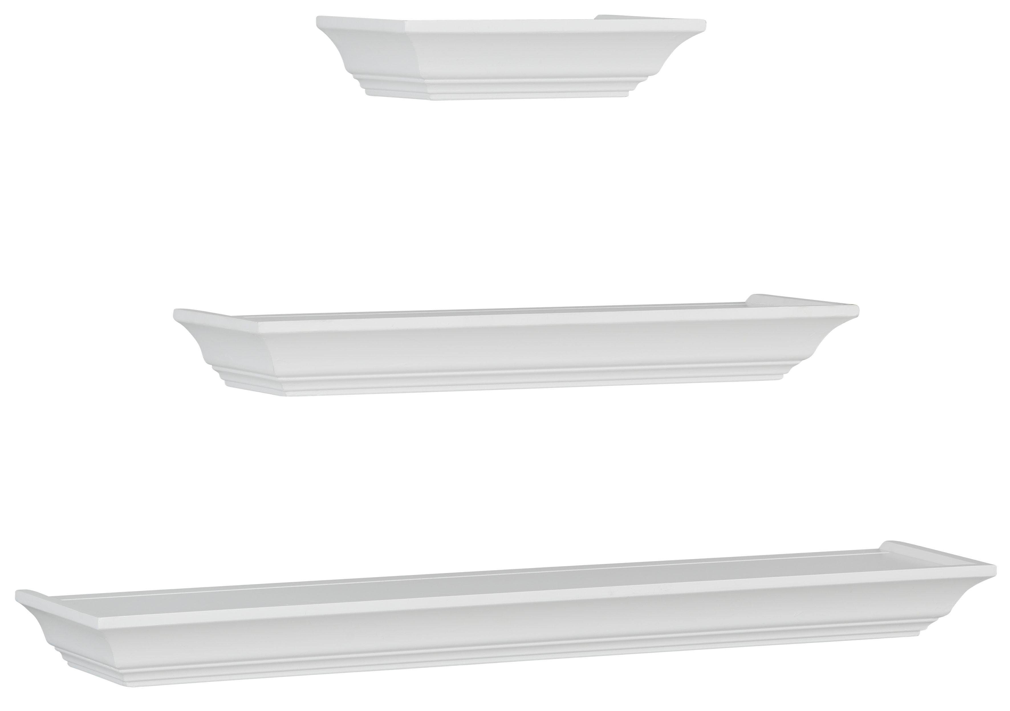 Home affaire Decoratief wandrek Wandconsole, decoratief rek, wanddecoratie, Shabby look (set, 3-delig)