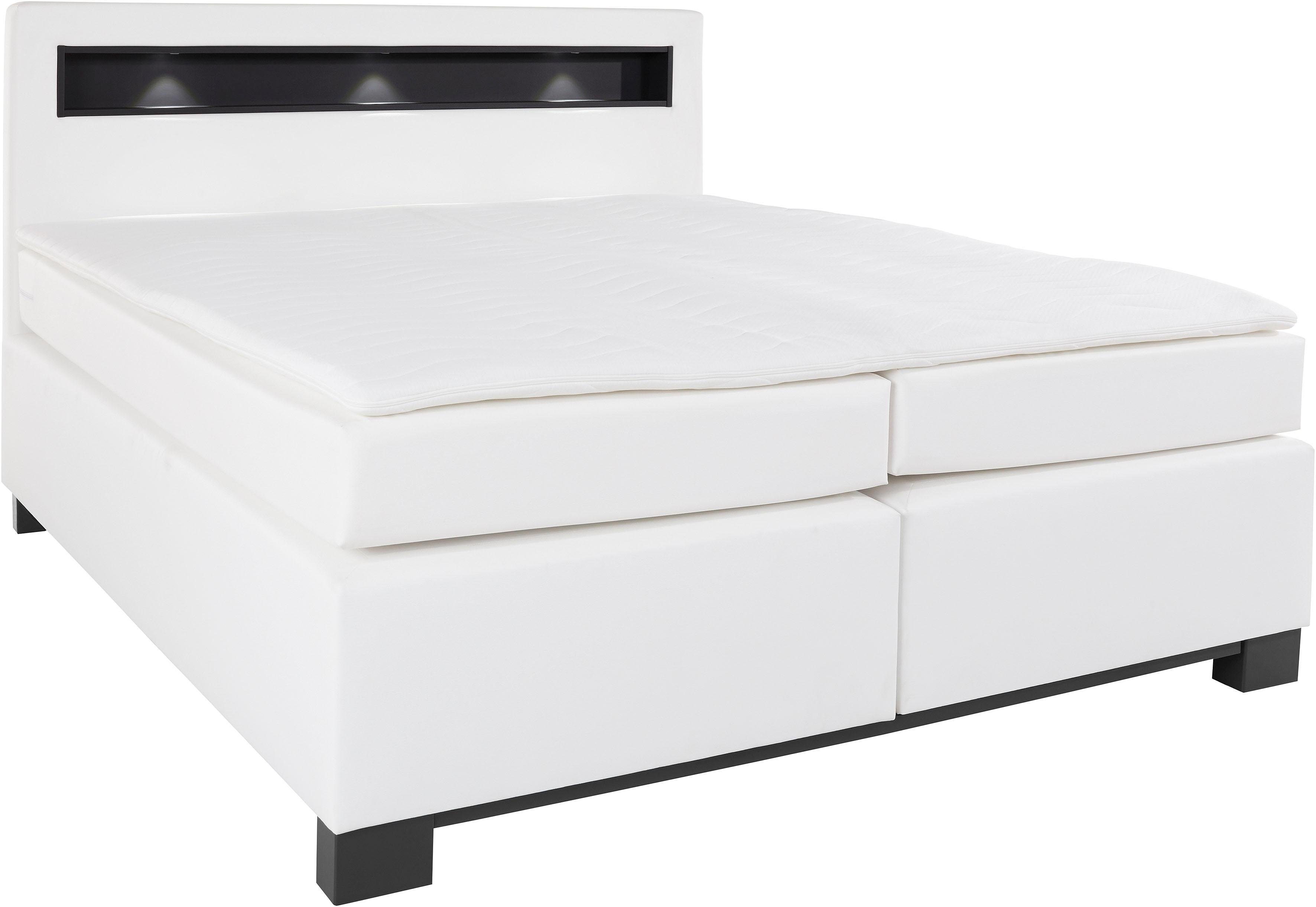 Verrassend Bruno Banani boxspring met houtinzet en ledlampen in het hoofdbord MS-05