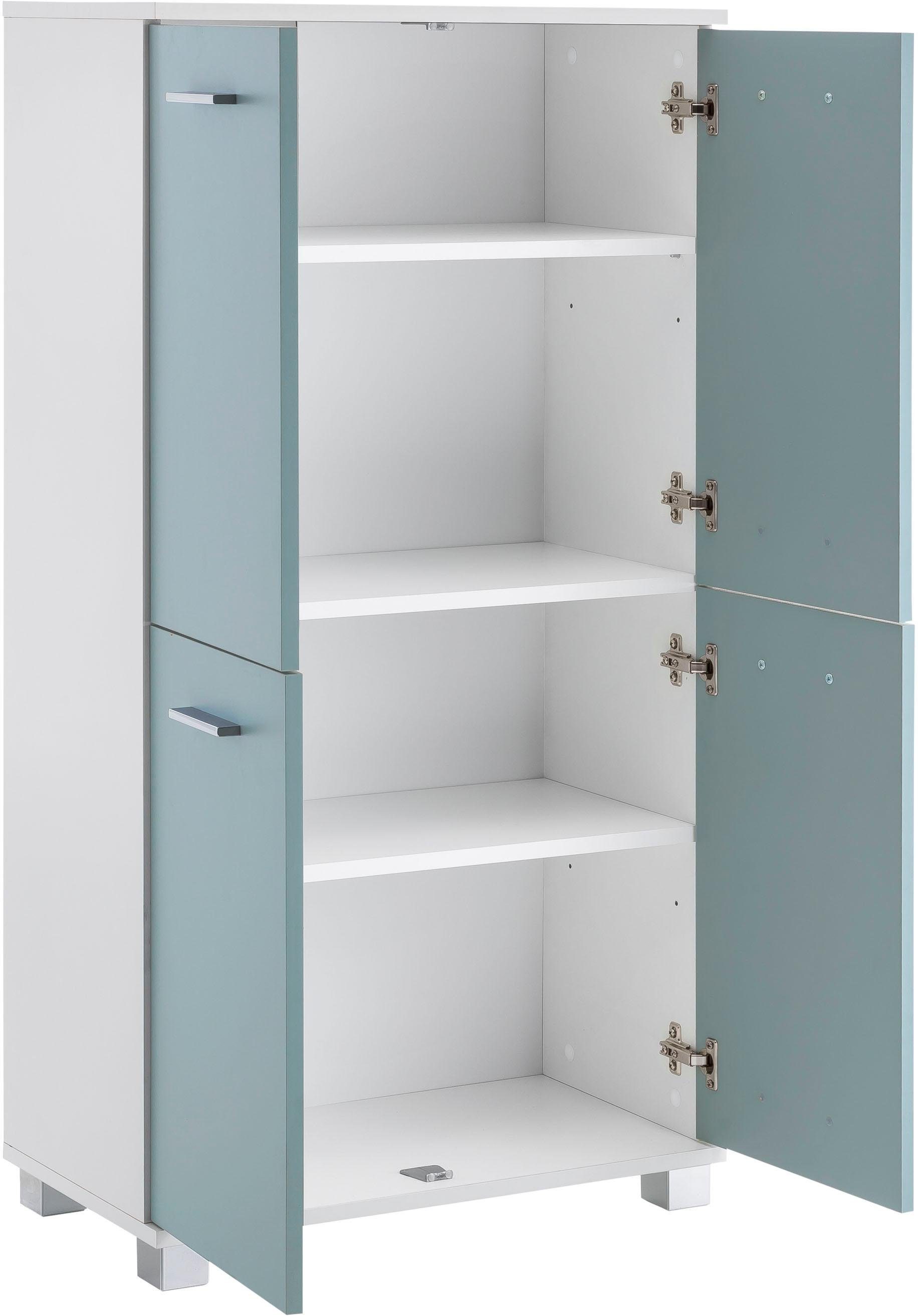 Schildmeyer Halfhoge kast LUMO 60 cm, met 4 deuren & metalen handgrepen, draairichting deur keuze links of rechts online bestellen | OTTO