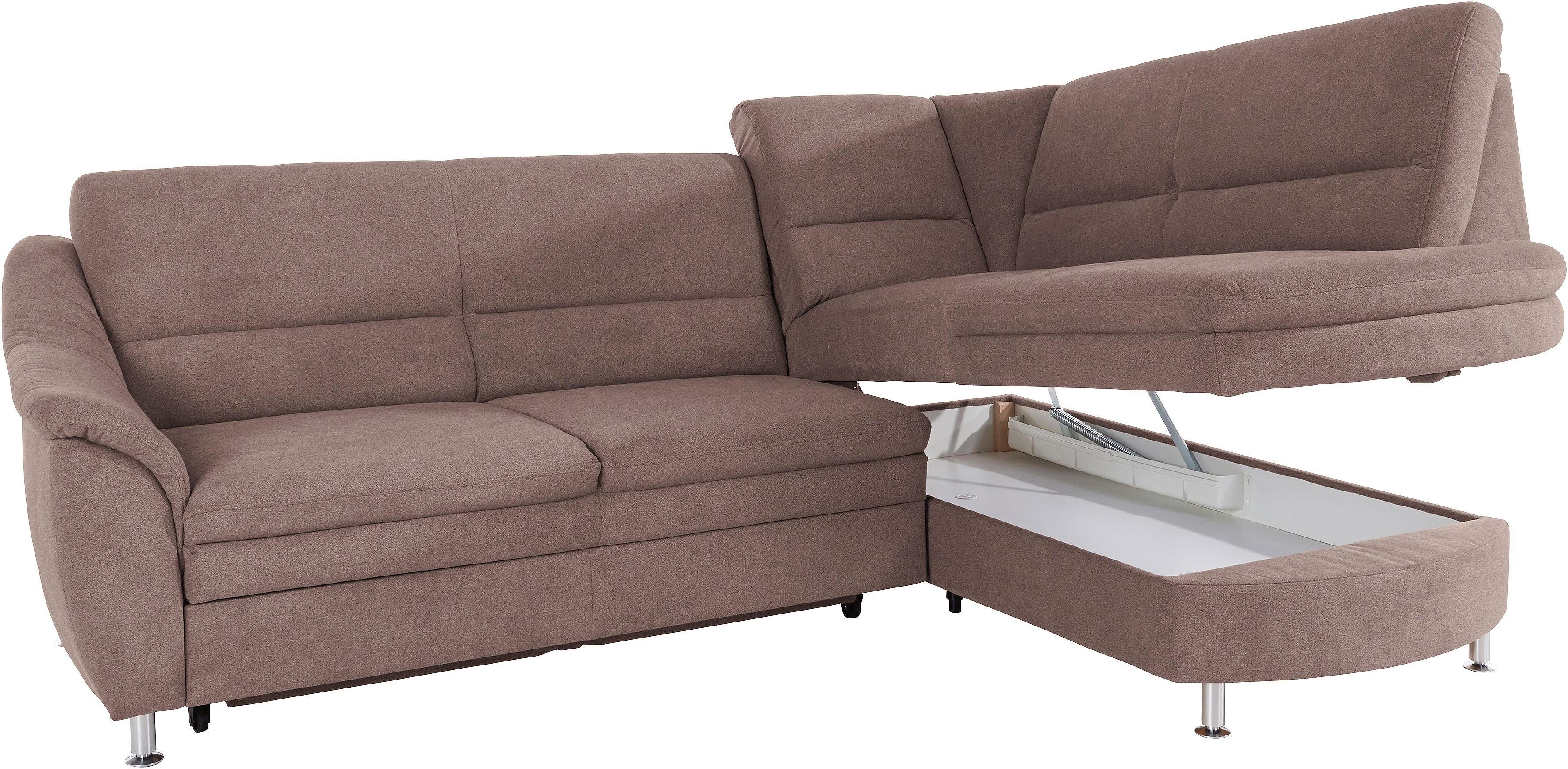 Places of Style Hoekbank Cardoso L-vorm Binnenvering, naar keuze met bed, lade