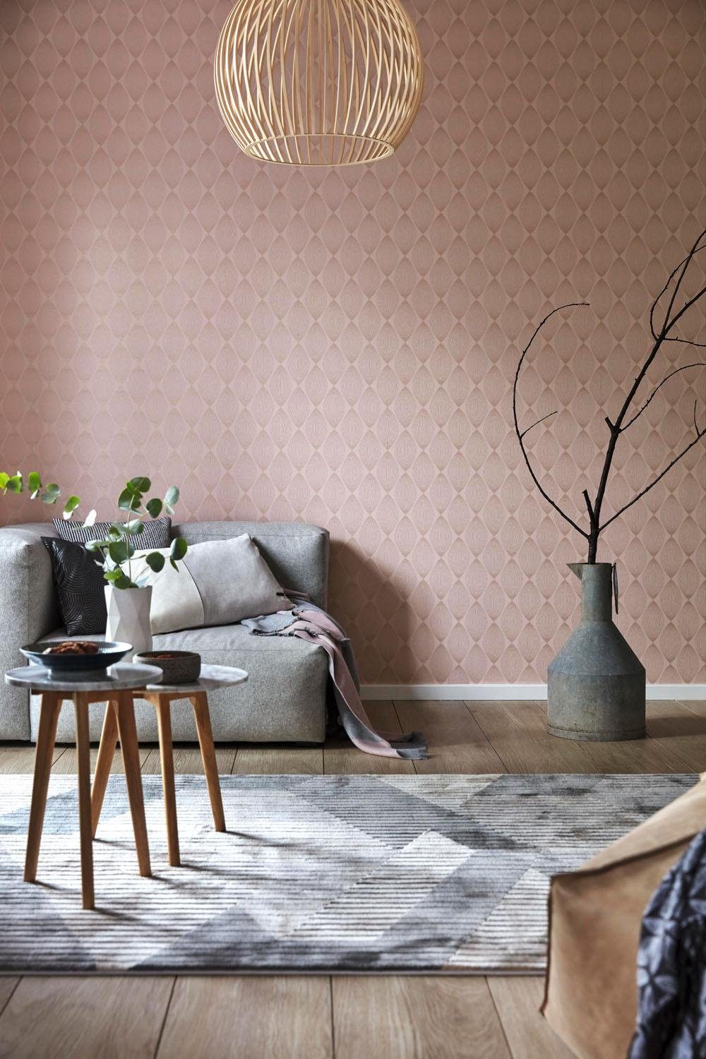 Esprit Vloerkleed Tamo Korte pool, reliëfstructuur, woonkamer