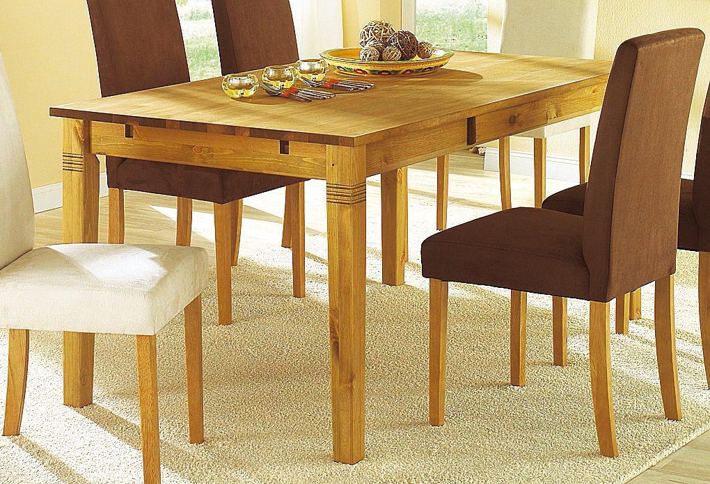 Home affaire Eettafel Danuta keuze met lade, van massief grenen, fsc®-gecertificeerd