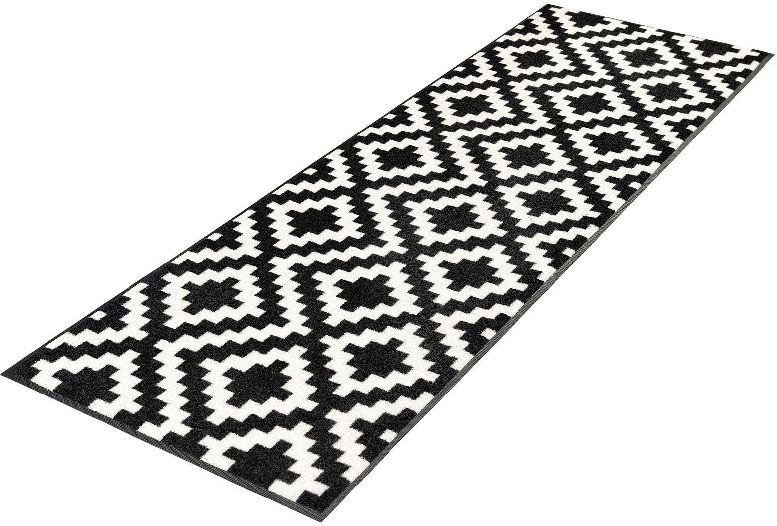 wash+dry by Kleen-Tex Loper Kalmar Inloopmatten, antislip, wasbaar, ideaal in entree & hal lopers maat 75 cm x 190 cm x 7 mm zwart