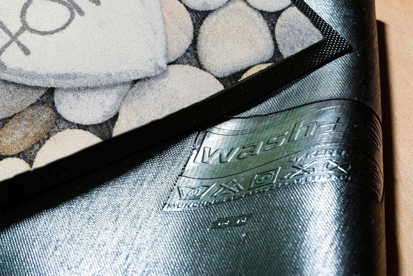 wash+dry by Kleen-Tex Mat Pebble Stones Inloopmat, motief kiezelstenen, met tekst, antislip