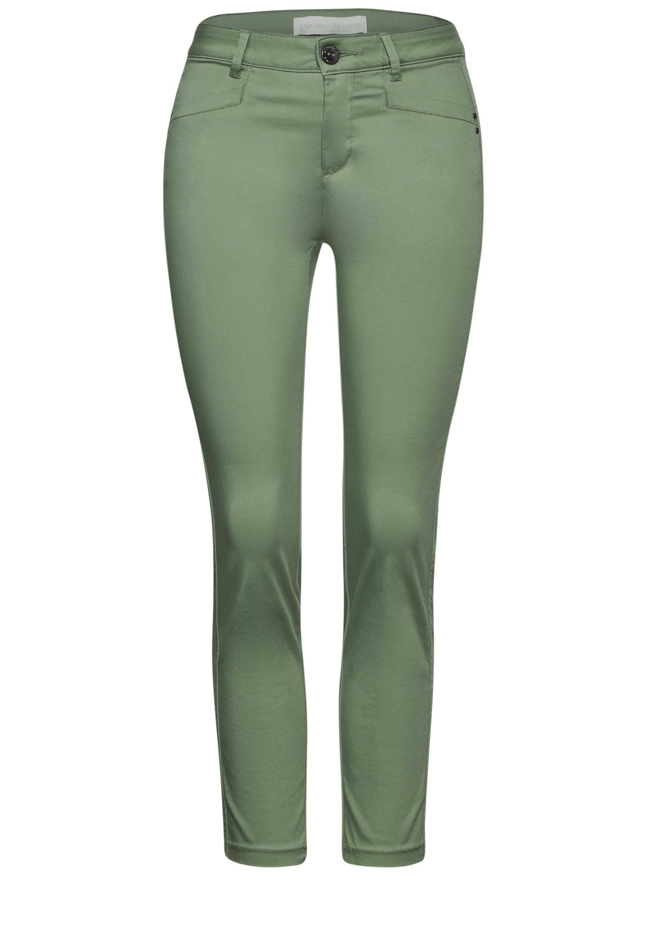STREET ONE Chino in satijn-look