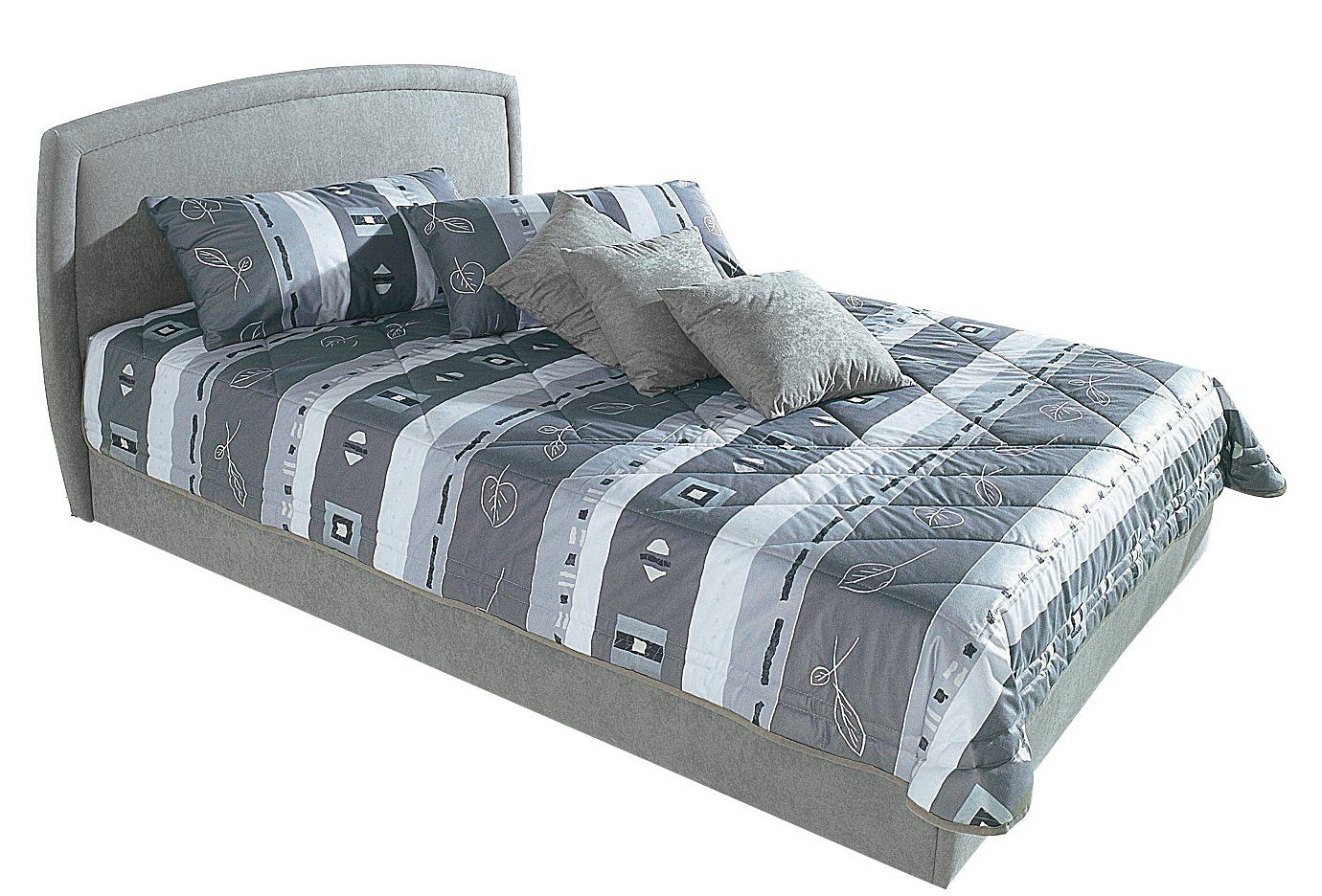 Westfalia Polsterbetten Gestoffeerd bed met bedkist bedden maat 122 cm x 212 cm x 42 cm grijs