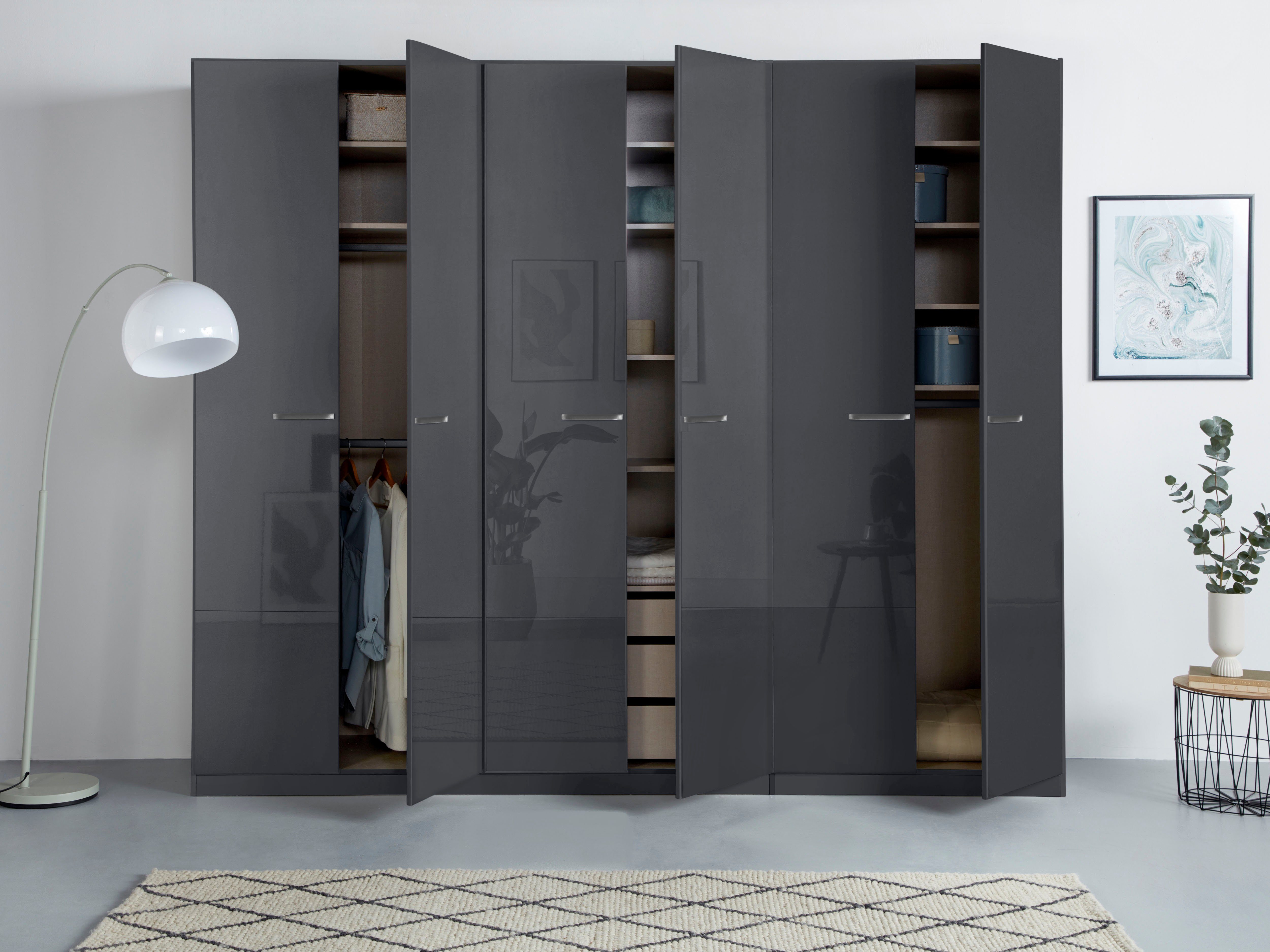 rauch Draaideurkast Kledingkast kast garderobe TOPSELLER OTELI incl. binnenindeling met 3 binnenlades extra planken optioneel met spiegel made in germany