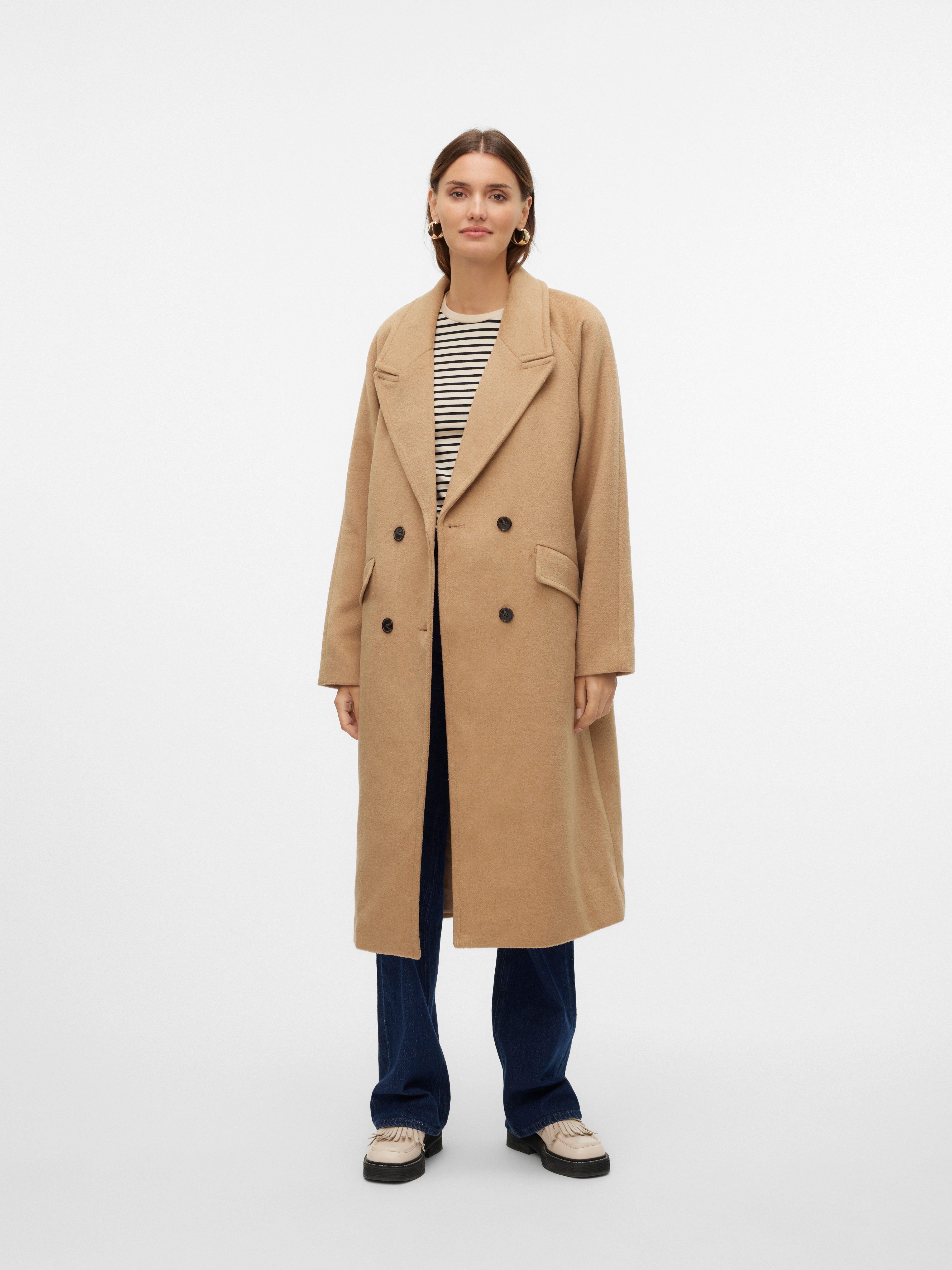 Vero Moda Lange jas VMHARPER LONG WOOL COAT GA NOOS