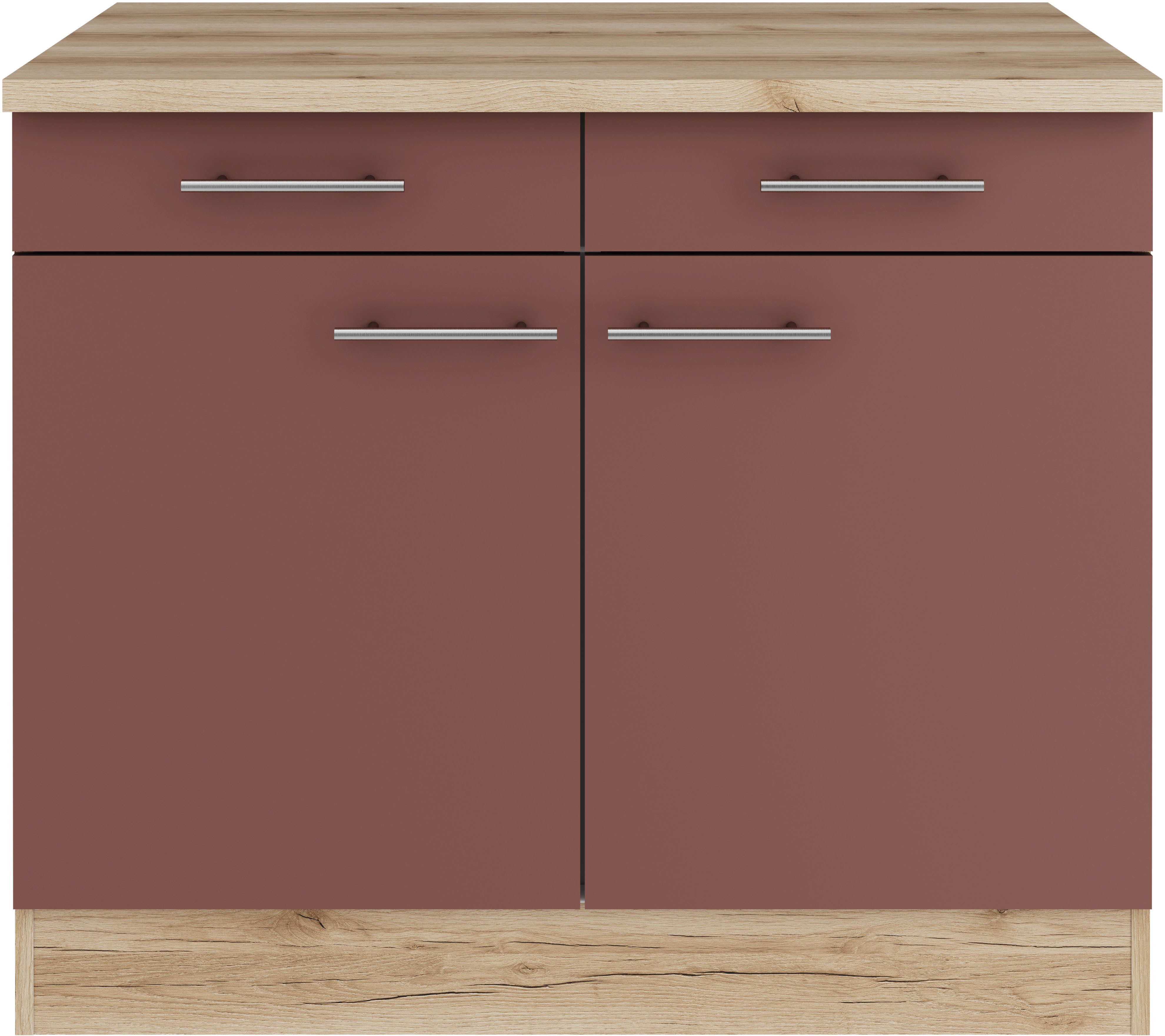 OPTIFIT Onderkast Bella Breedte 100 cm, met 2 deuren en 2 lades