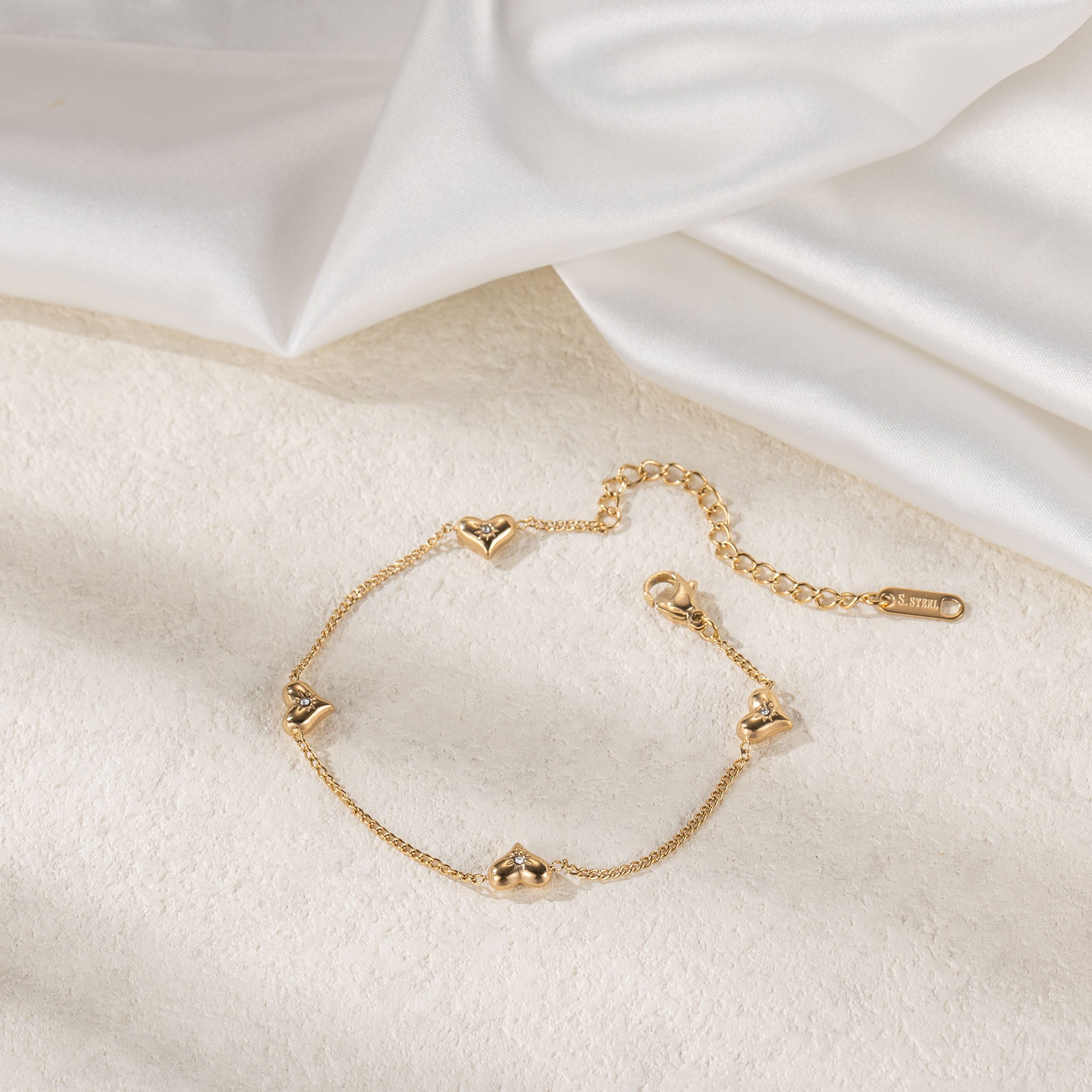 Firetti Armband Sieraden cadeau roestvrijstalen armbanden ankerkettengliederung harten