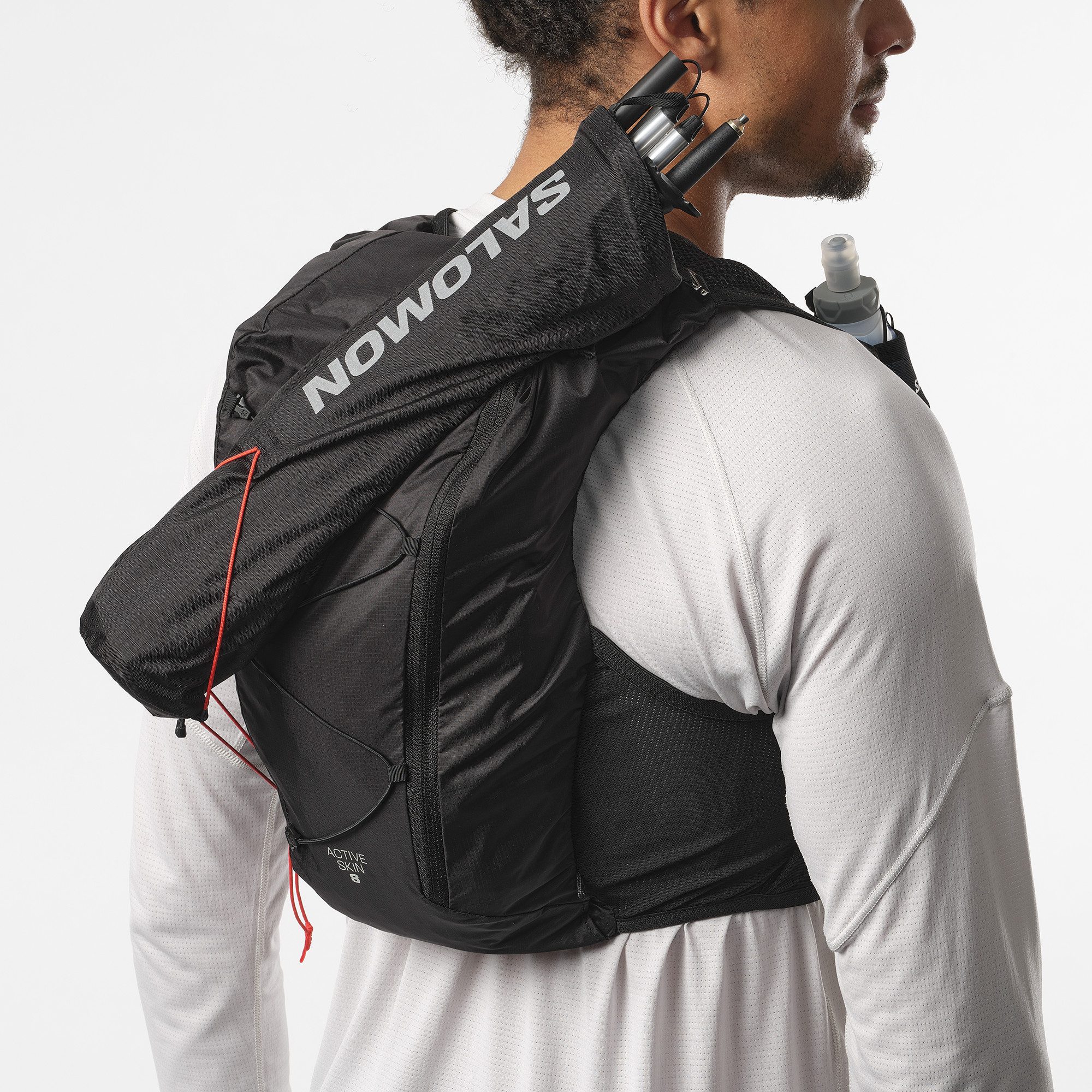 Salomon Drinkrugzak ACTIVE SKIN 8 Running-bodywarmer inclusief soft flask
