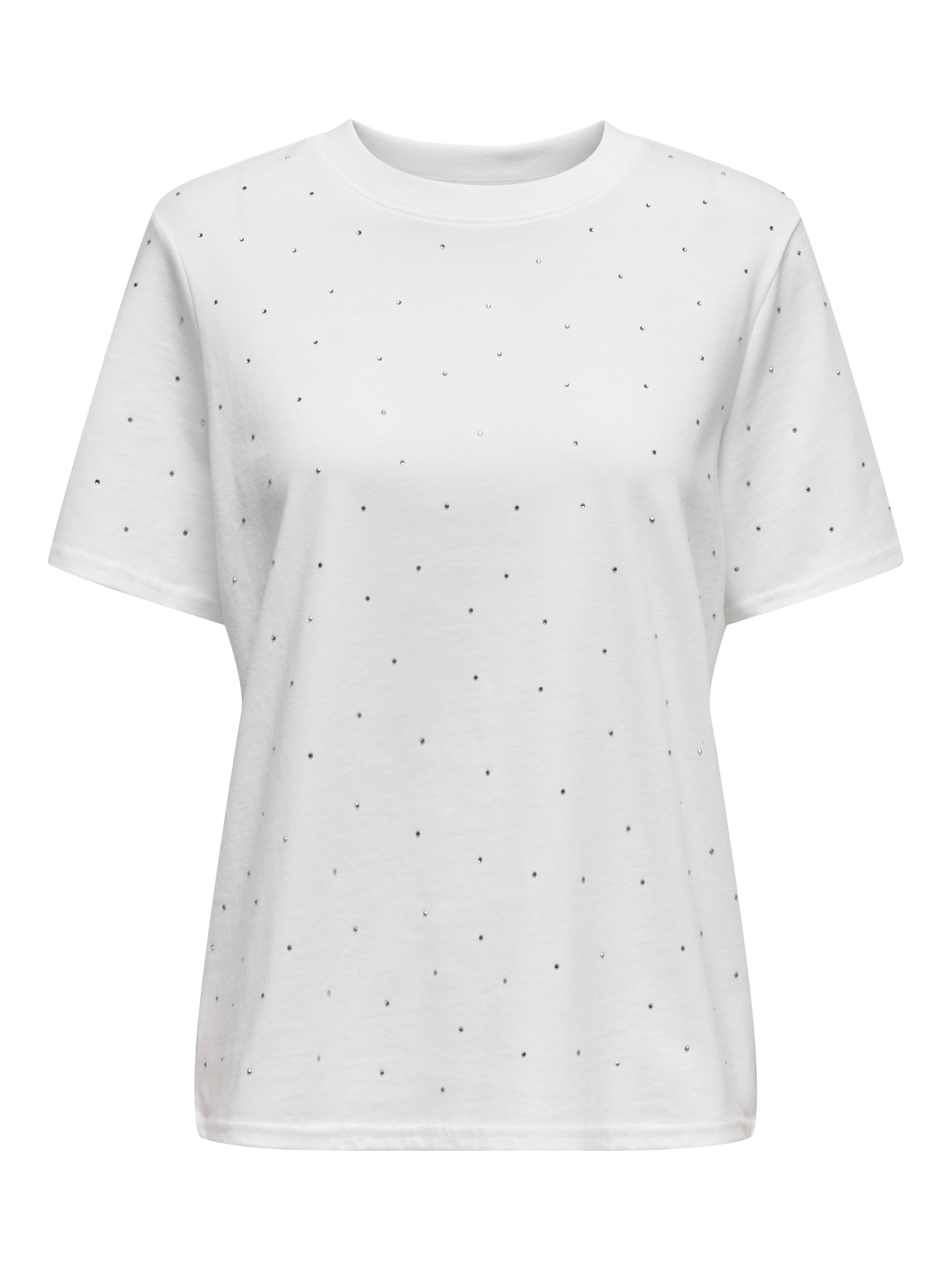 Only Shirt met korte mouwen ONLMONJA S/S STUDS TEE JRS