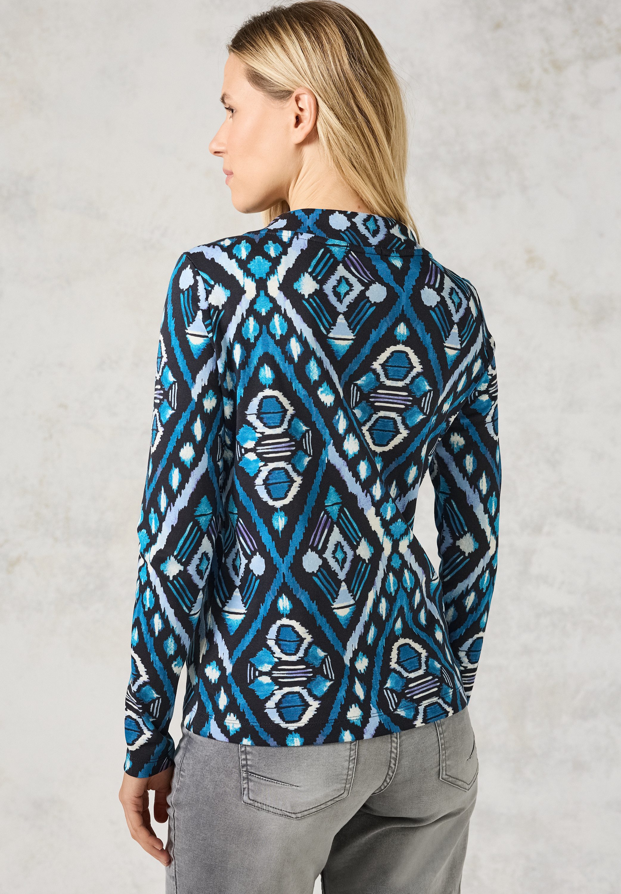 Cecil Shirt met lange mouwen met grafisch patroon