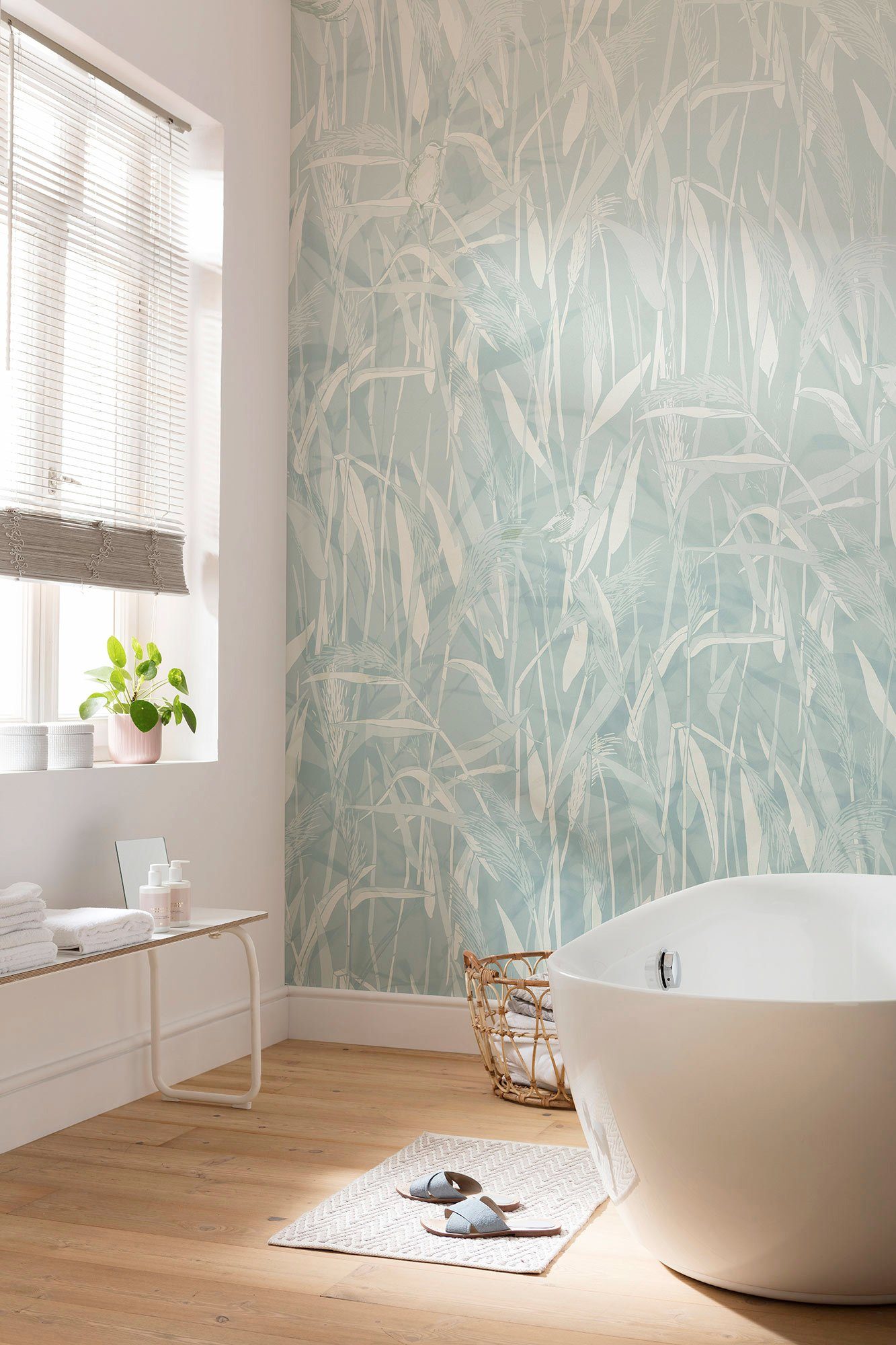 Komar Vliesbehang Digitale print vlies - Reed - Afmeting 300 x 250 cm (1 stuk)