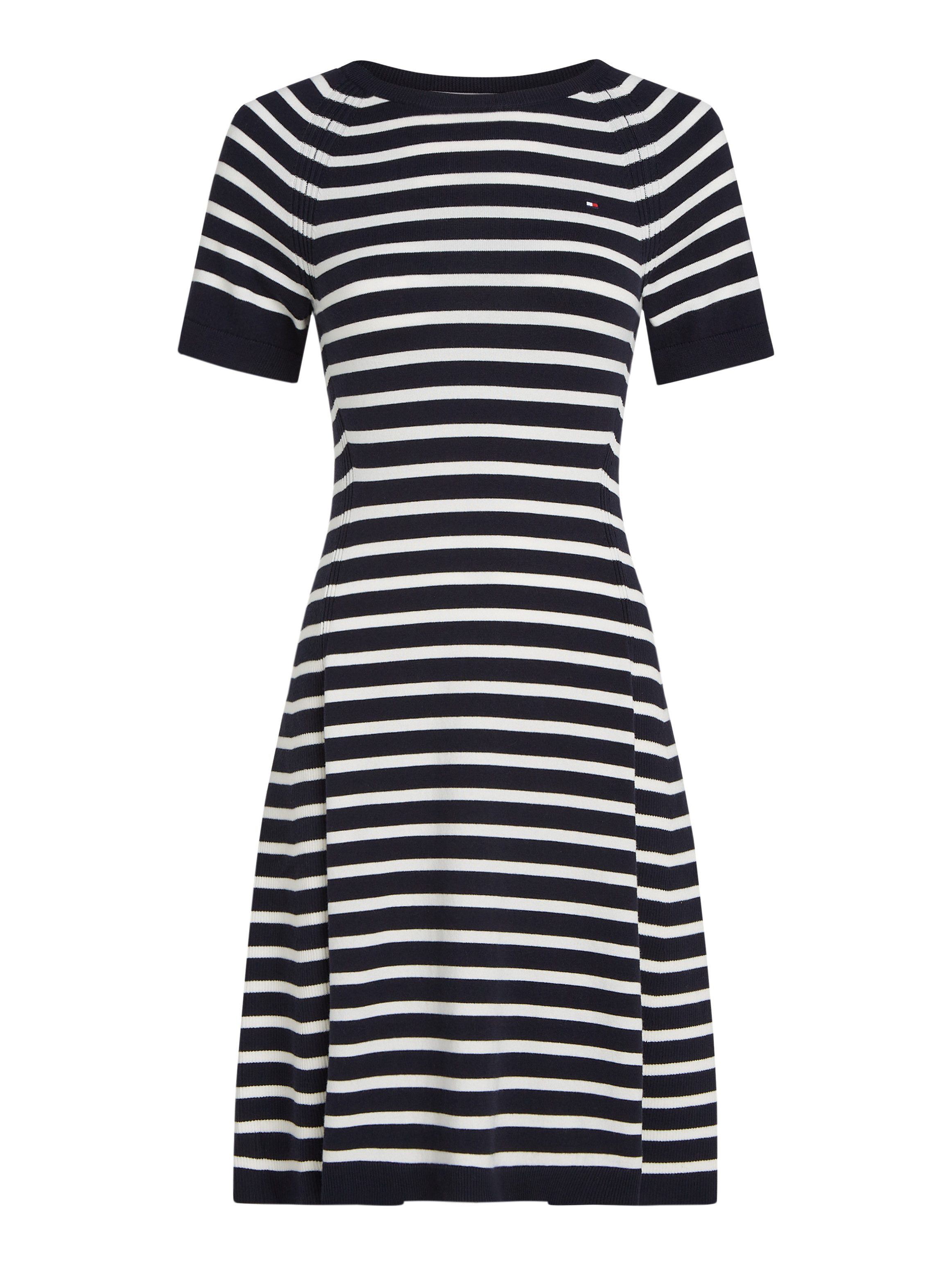 Tommy Hilfiger Jerseyjurk CO JERSEY STITCH F&F DRESS met logoborduursel op borsthoogte
