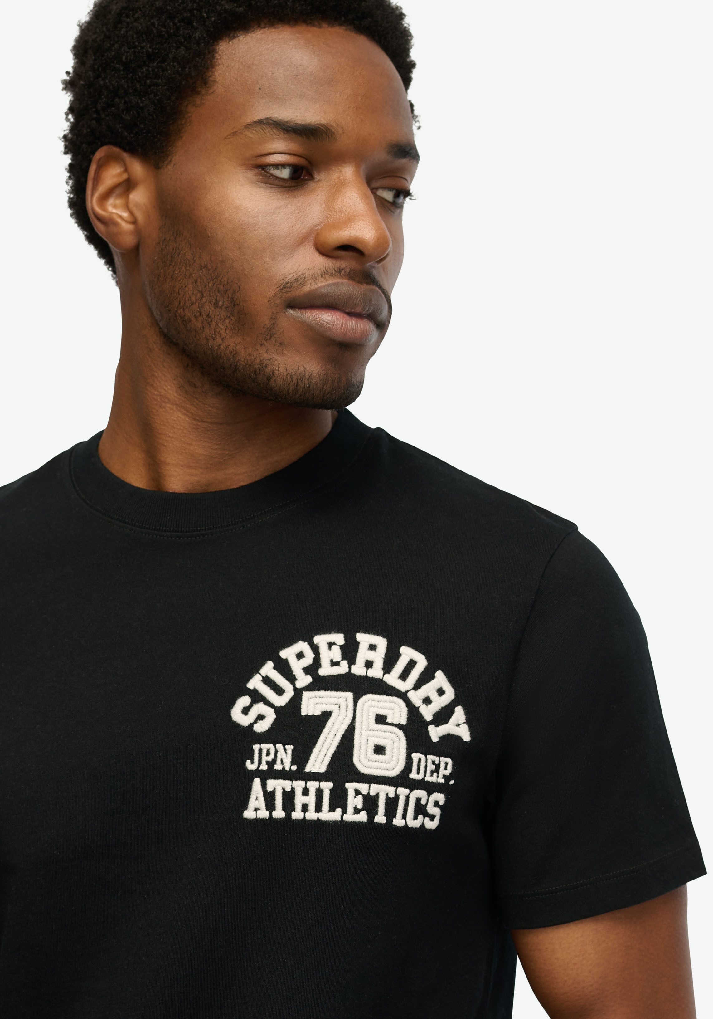 Superdry Shirt met korte mouwen EMBROIDER SUPERSTATE LOGO TEE