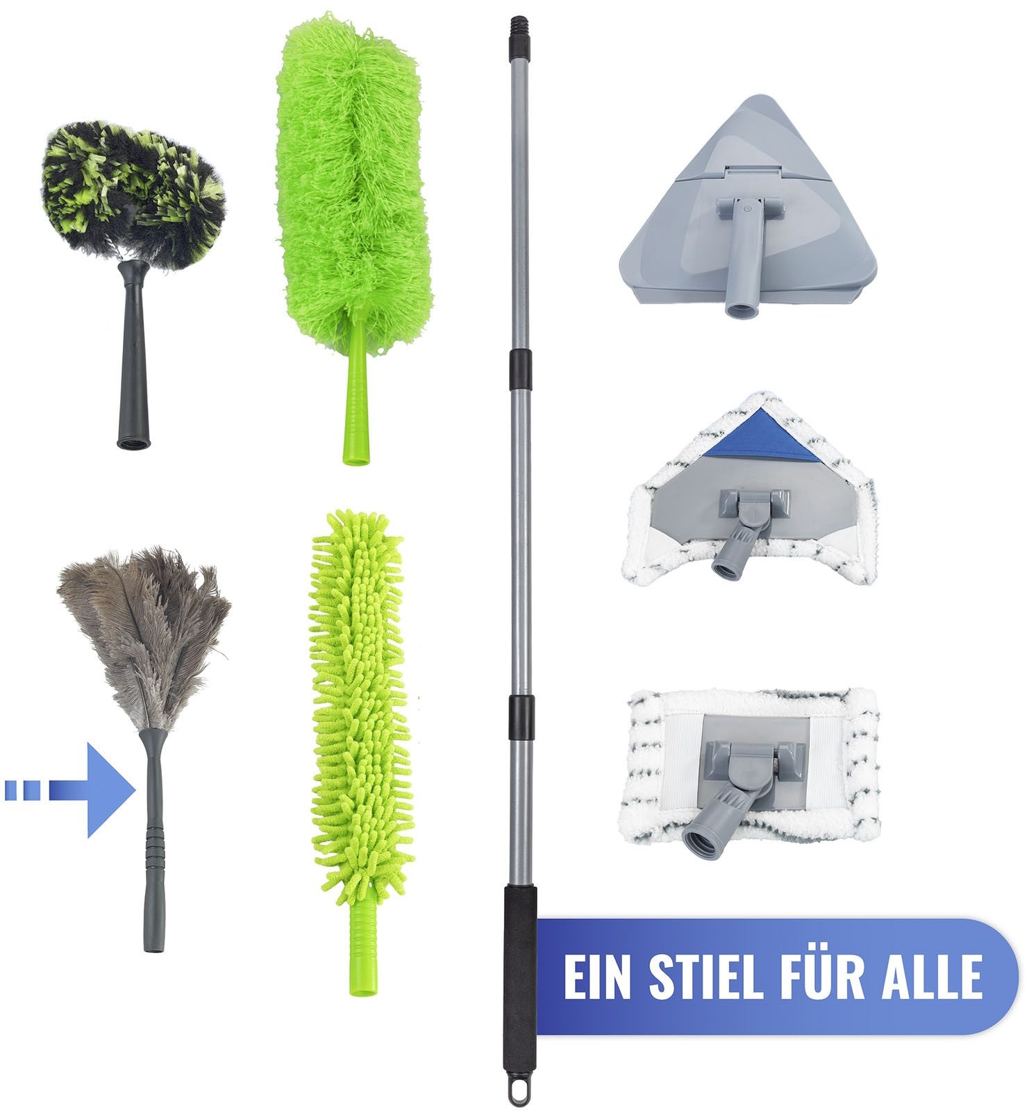 Maximex Plumeau Struisvogelveer met knikverbinding en telescopische steel