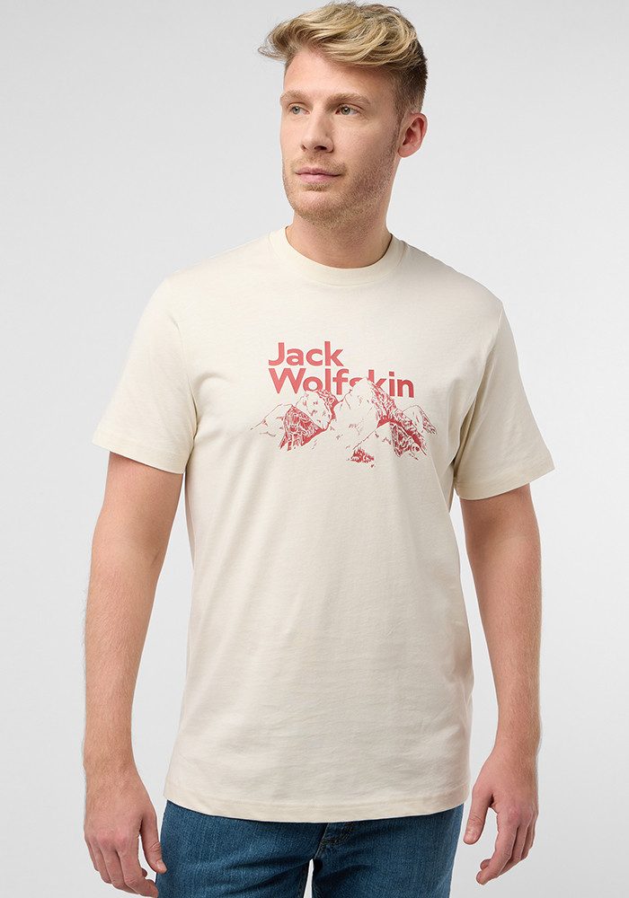 Jack Wolfskin Bergblick T-Shirt Men T-shirt van biologisch katoen Heren 2XL panna cotta panna cotta