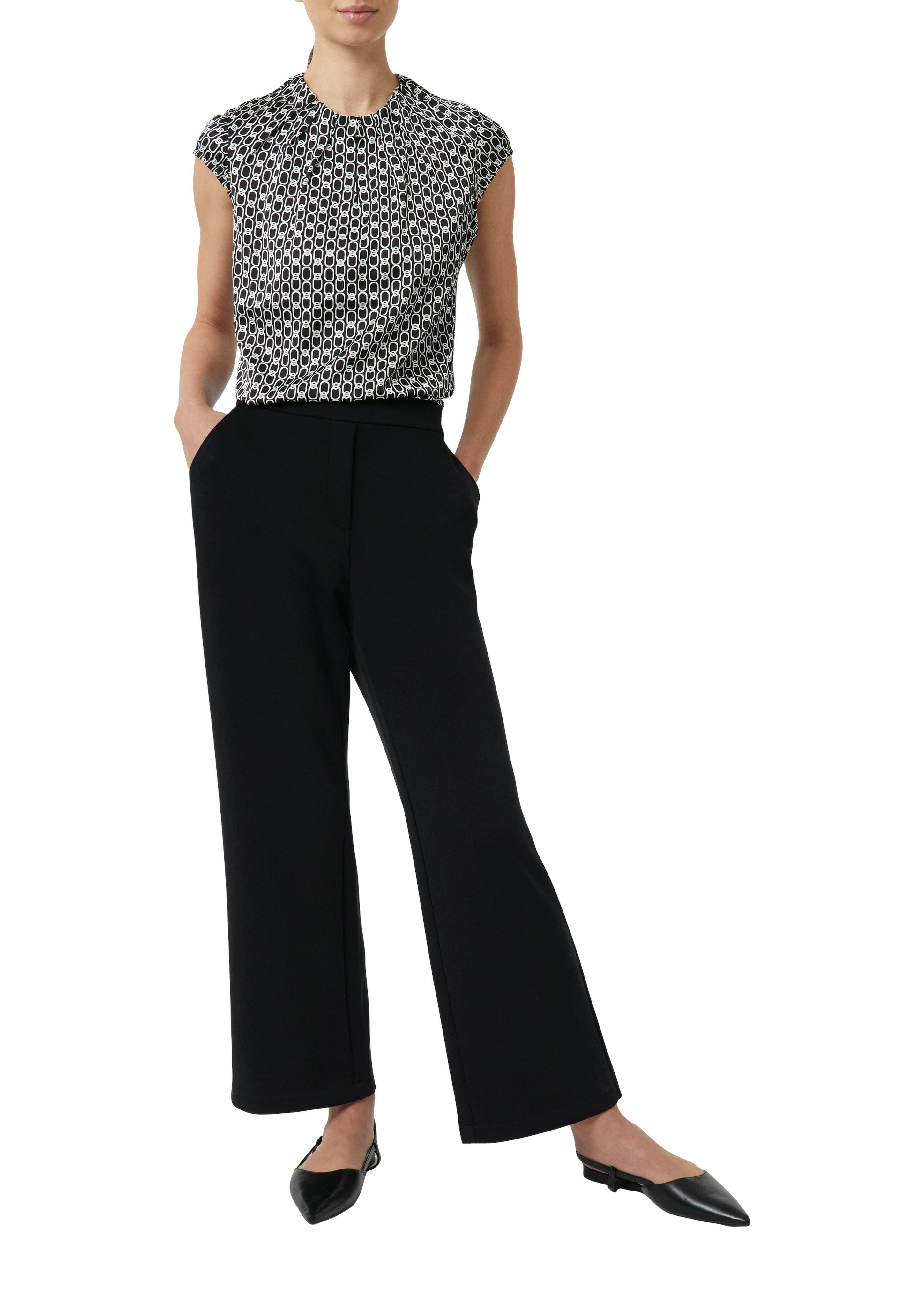 Comma Satijnen blouse met print all-over