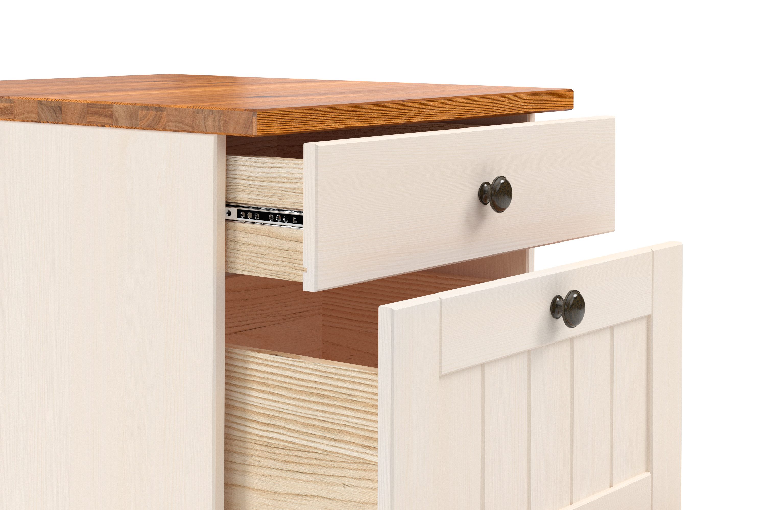Home affaire Onderkast Alby2 , met metalen handgrepen, breedte 50 cm