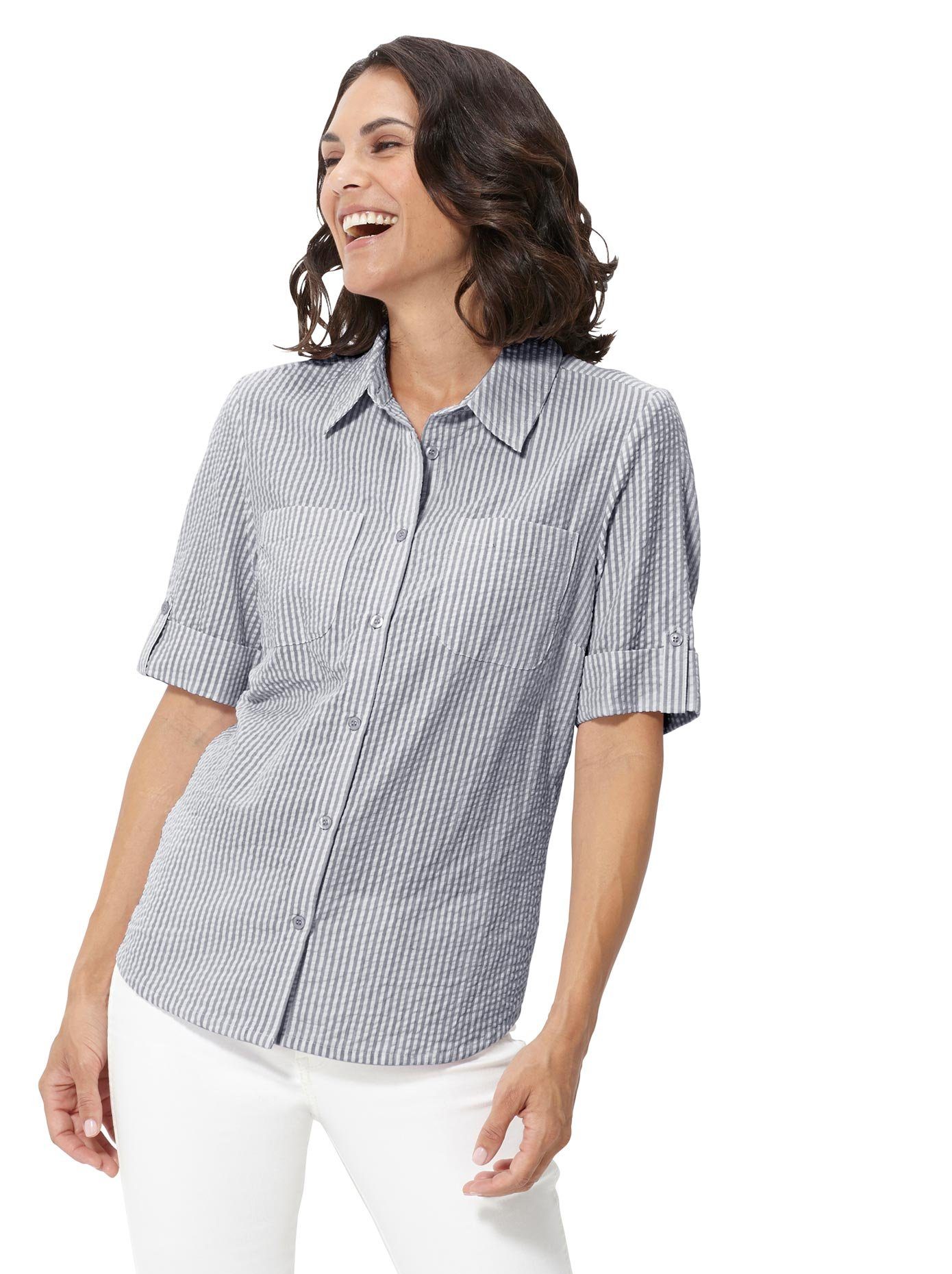Casual Looks Lange blouse dames lange blouses maat 36 blauw