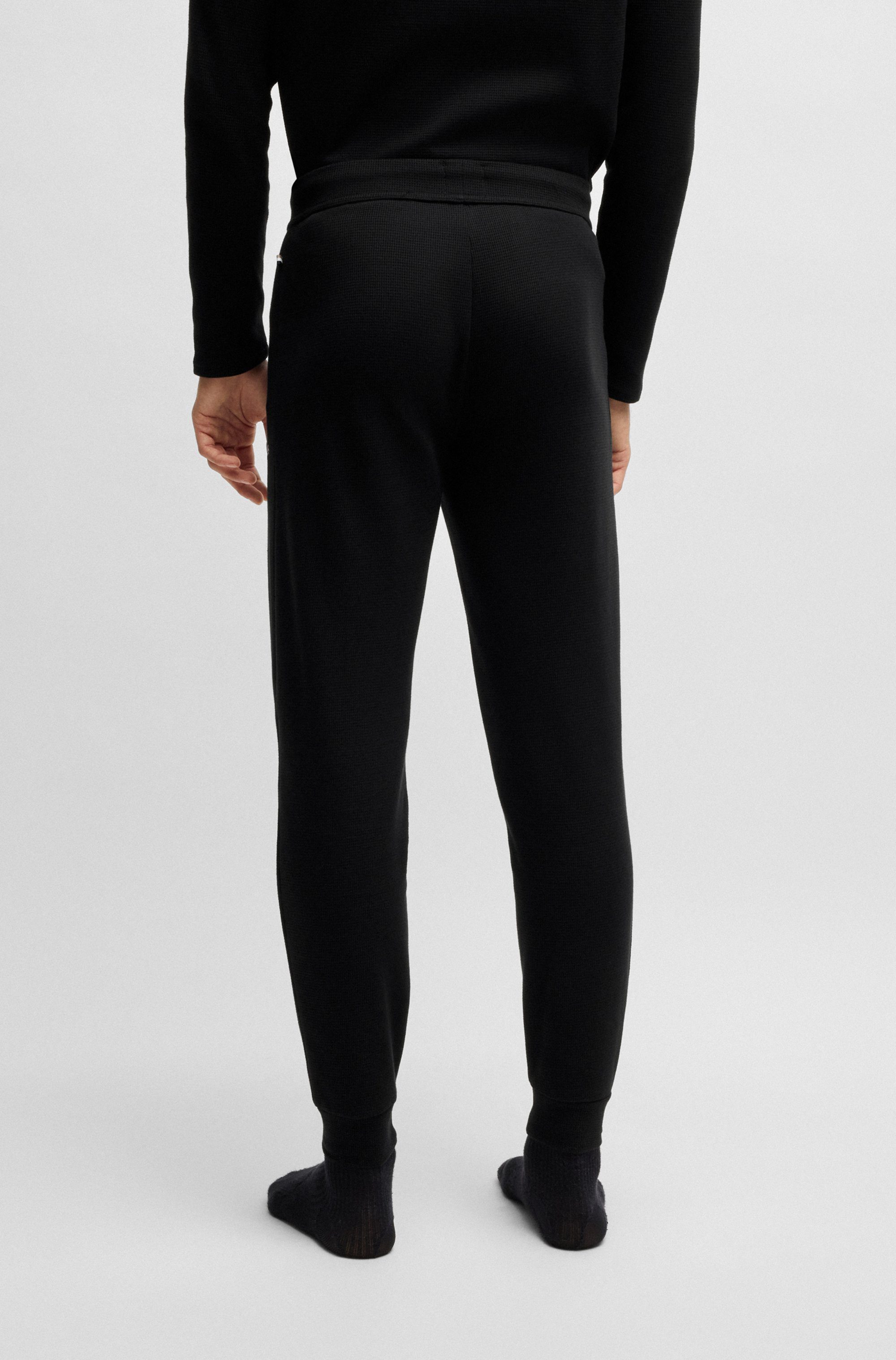 BOSS Pyjamabroek Waffle Pants Cuf