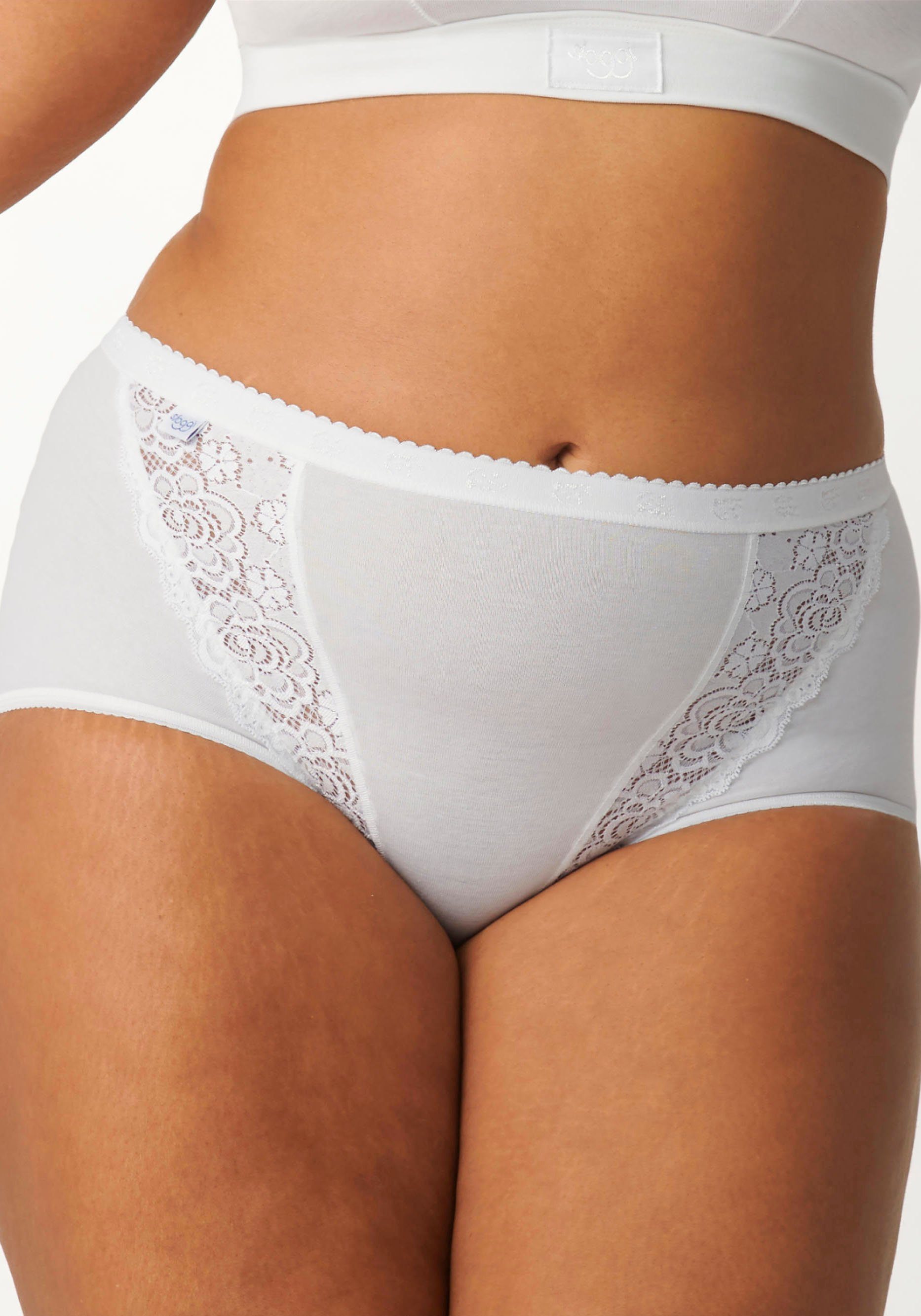 Sloggi Slip Chic Maxi 4P met elastische kanten-inzetten (4 stuks, Set van 4)