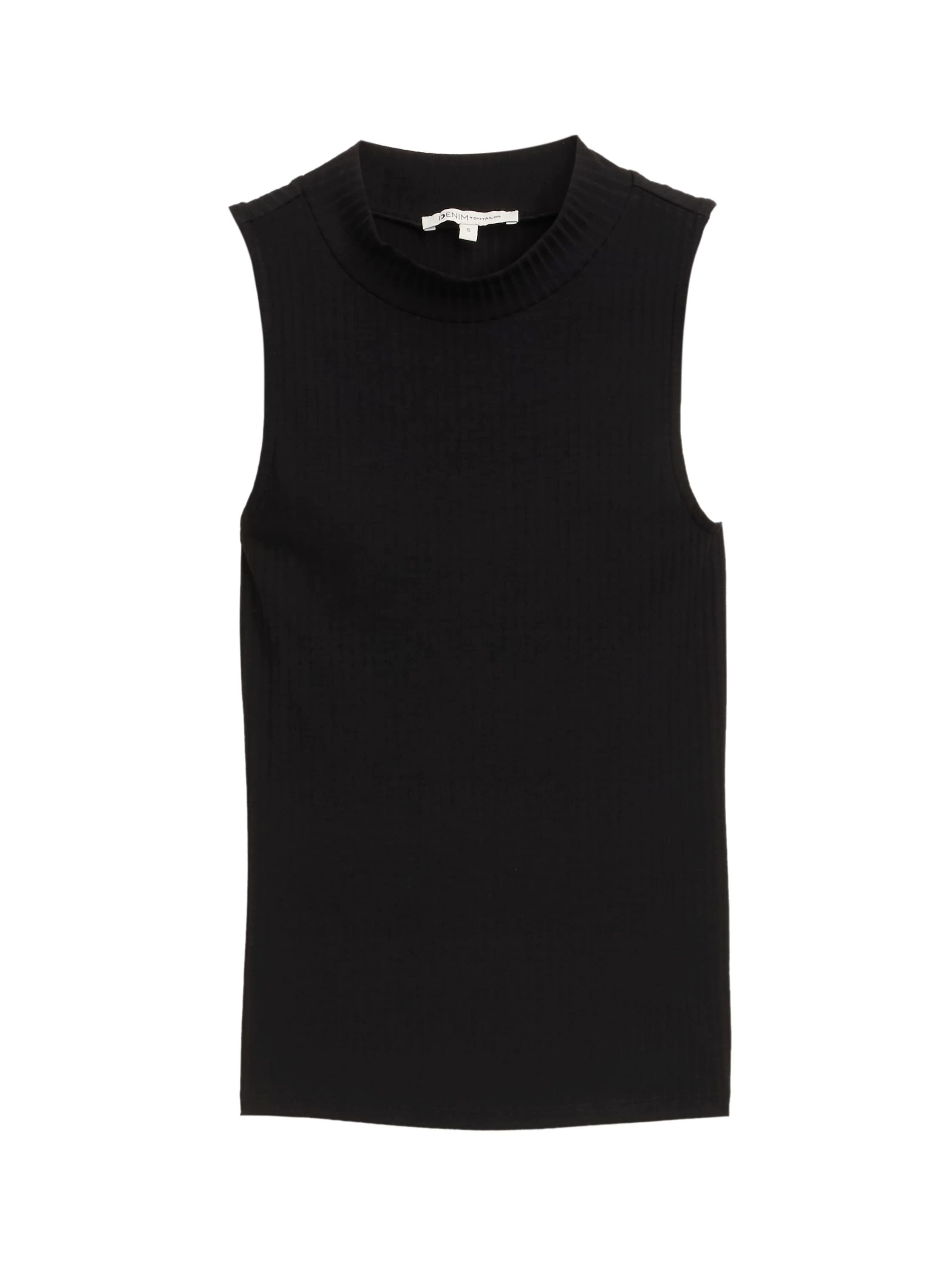 Tom Tailor Denim T-shirt met ribstructuur