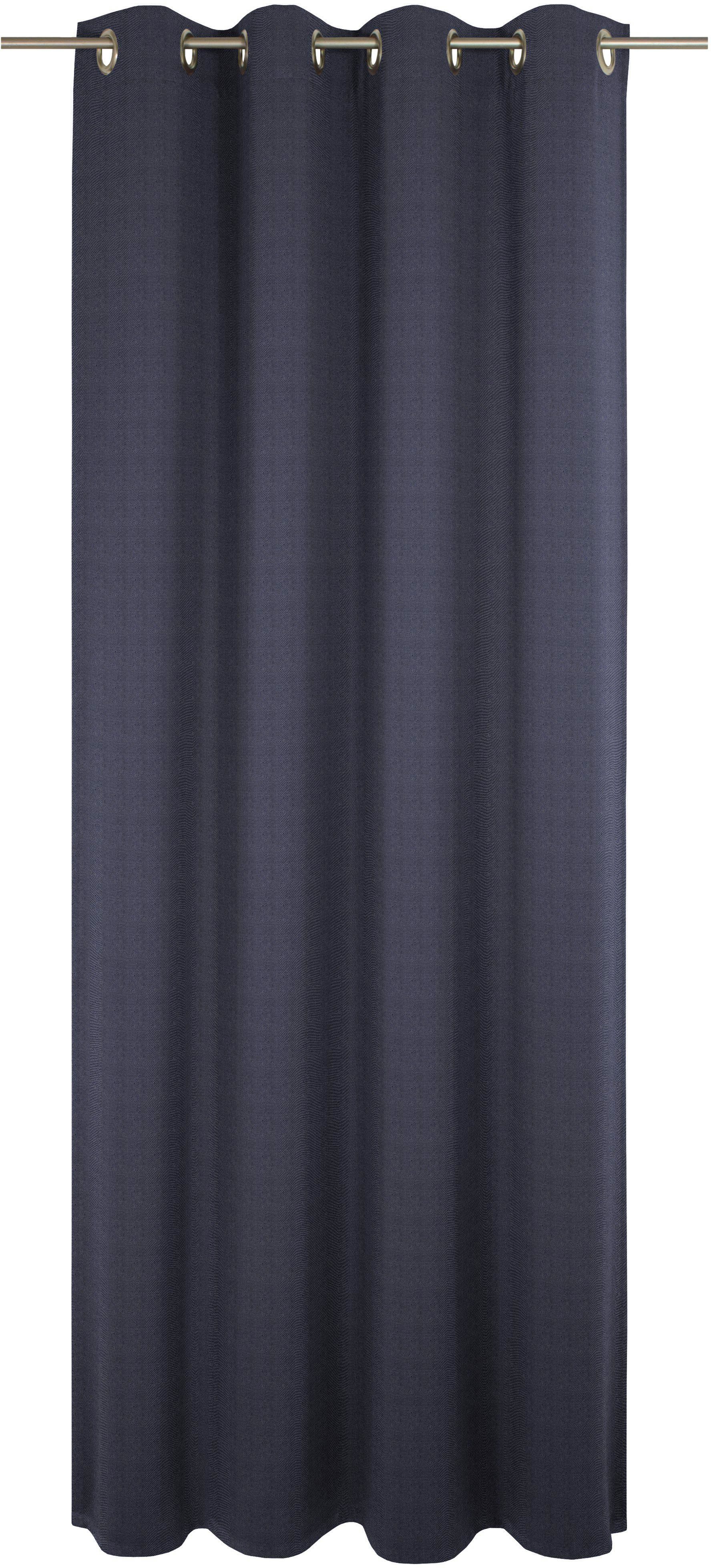 Wirth Gordijn Uni Collection (1 stuk) vitrage maat 142 cm x 275 cm blauw