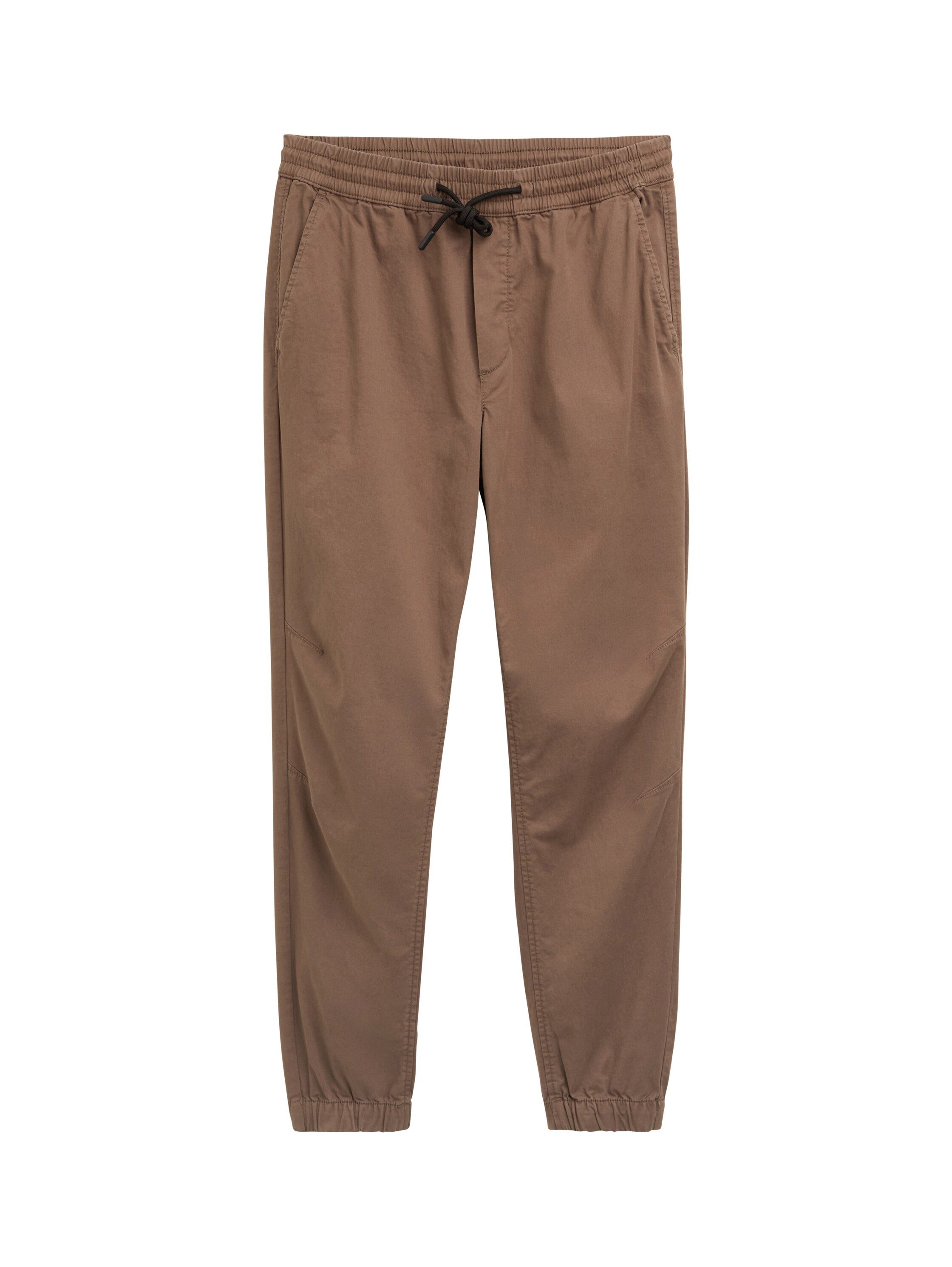 Tom Tailor Denim Chino met elastische band aan de broekspijp en bindband
