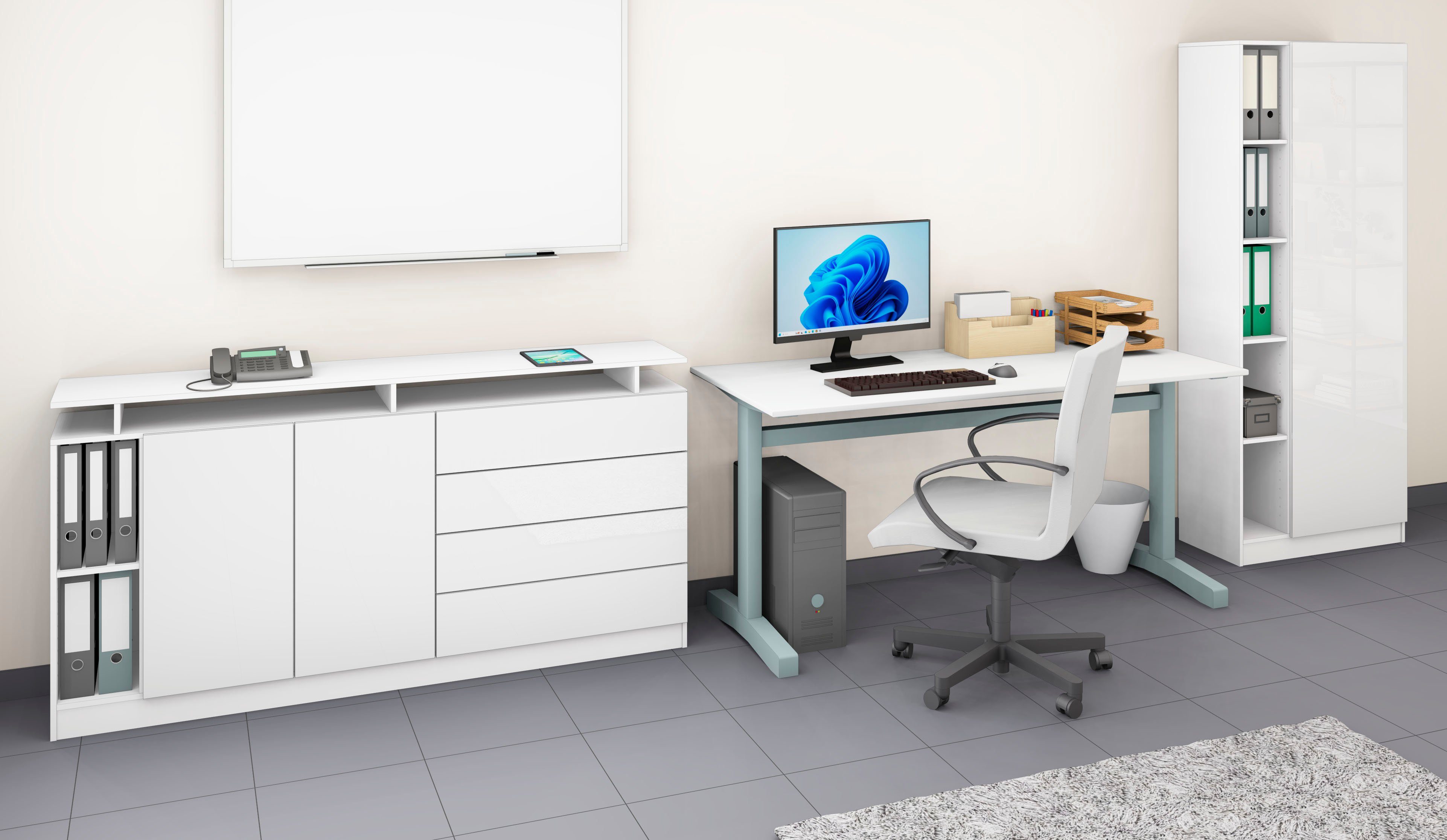 borchardt Möbel Dressoir Vaasa moderne greeploze look, met push-to-openfunctie