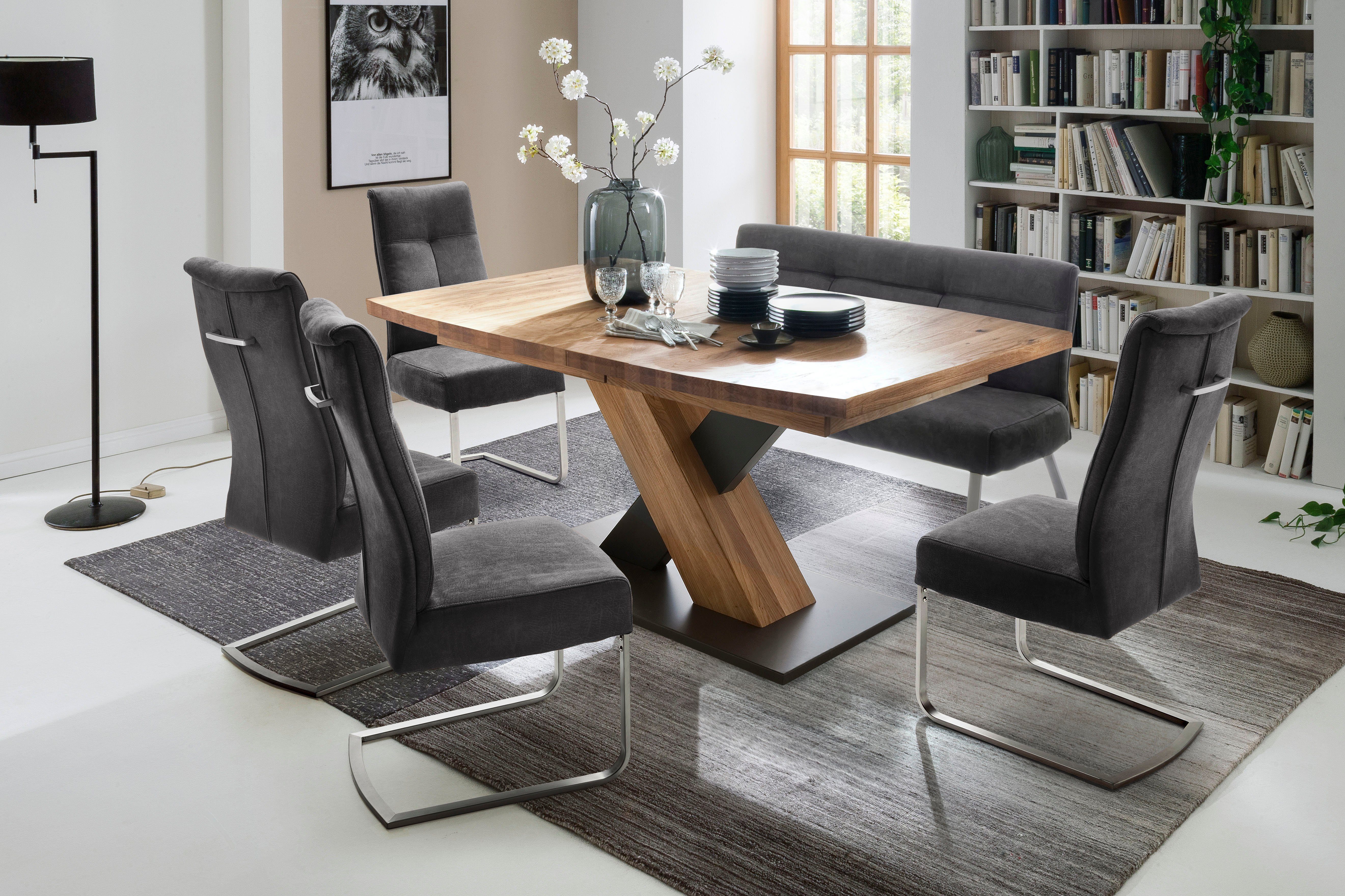 MCA furniture Bank Talena met een roestvrijstalen frame, in twee kleurvarianten en twee breedtes