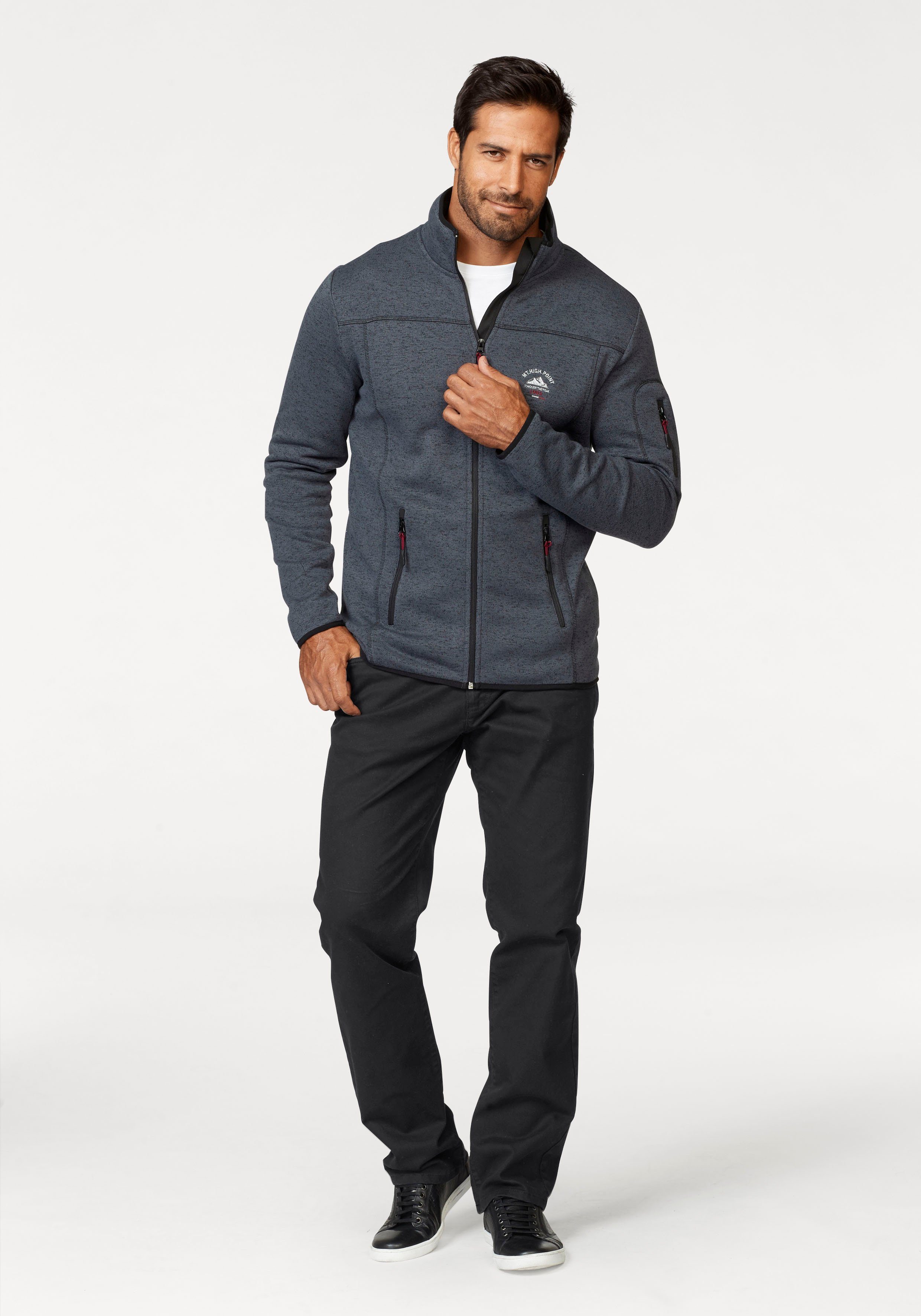Man's World Gebreid fleecejack