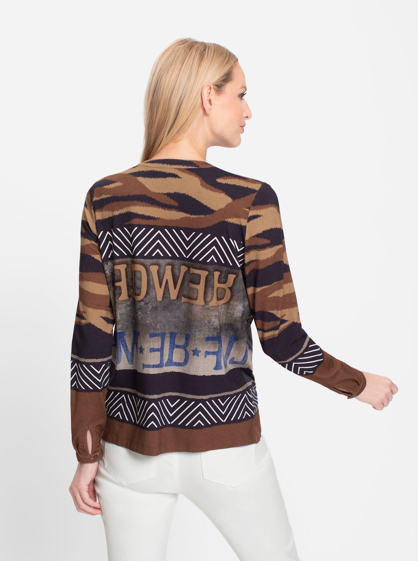 heine Shirt met lange mouwen Gedessineerd shirt (1-delig)