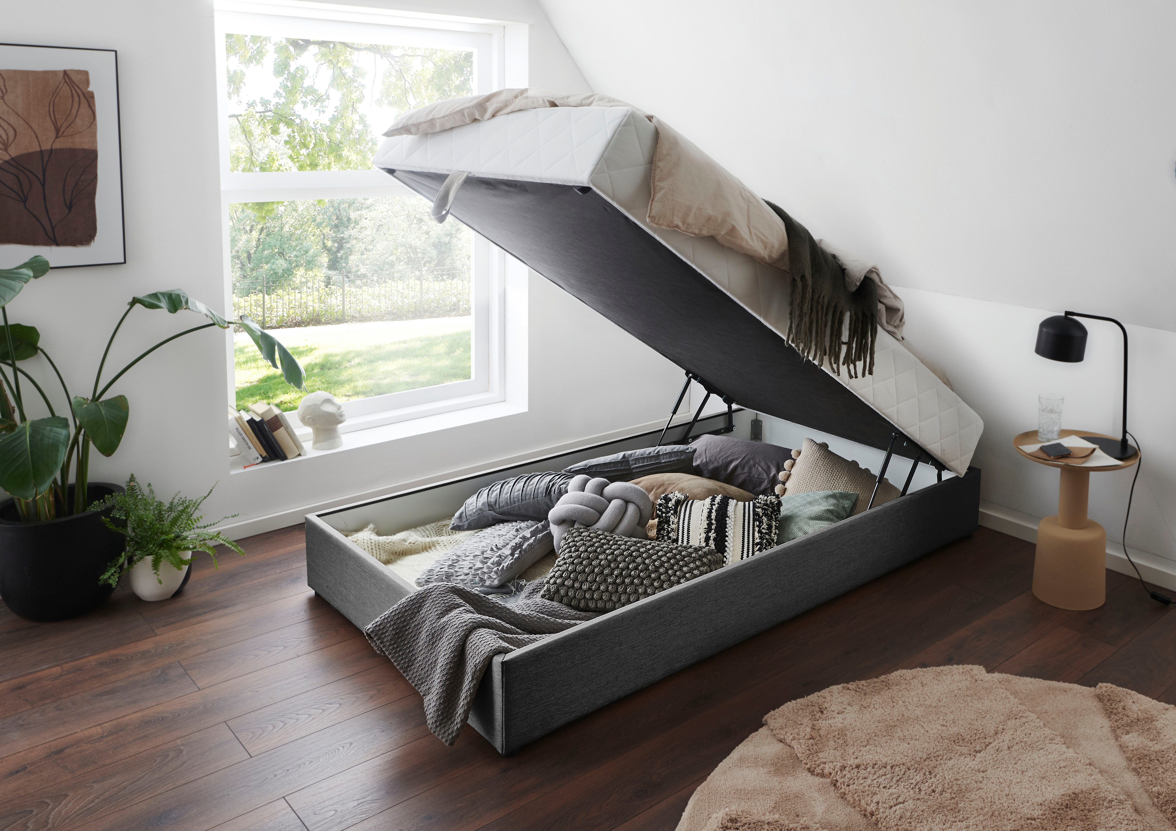 ATLANTIC home collection Boxspring BELINA met pocketveringmatras en ruime bedlade