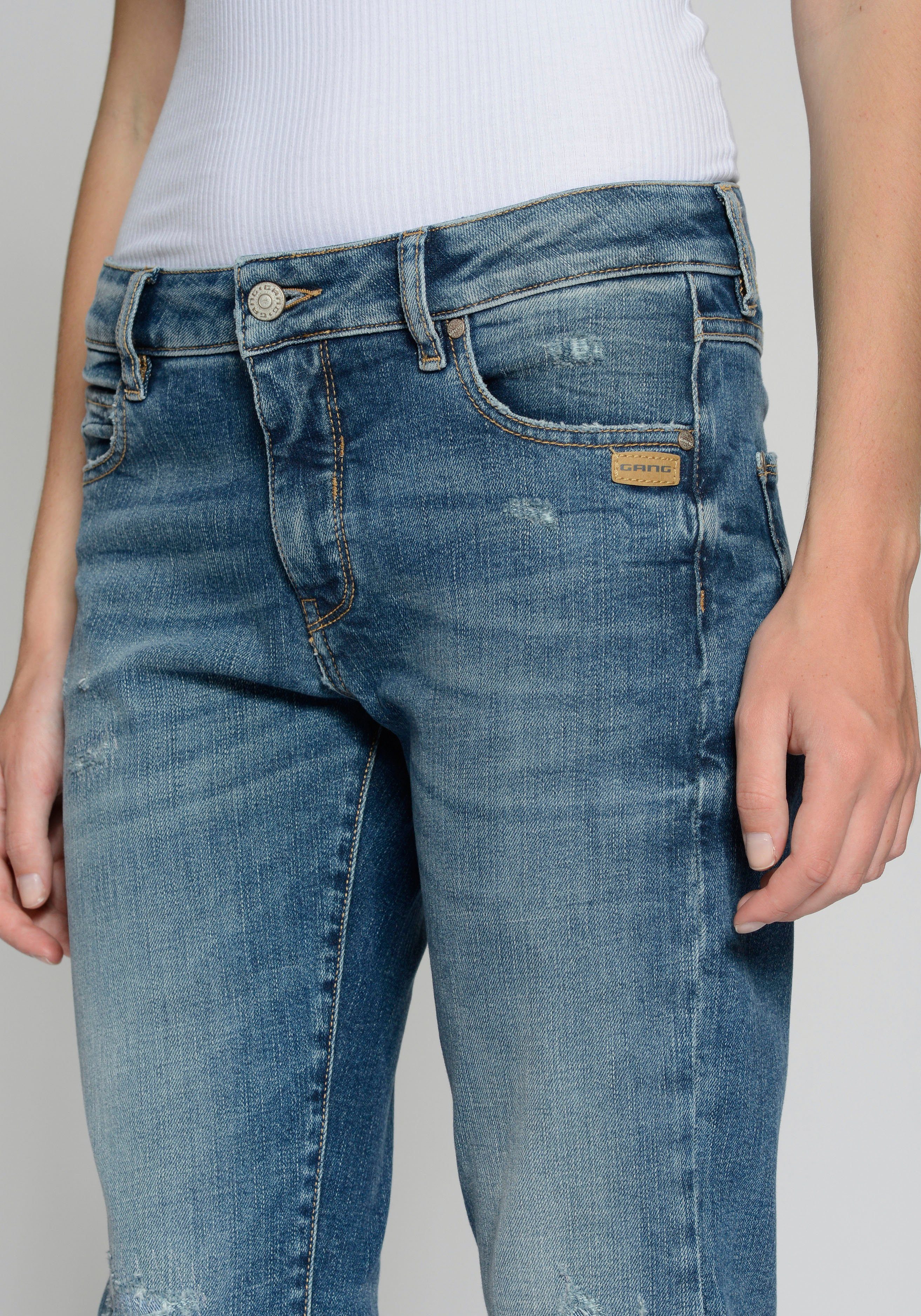 GANG Boyfriendjeans 94NADIA 5-pocketsstijl met ritssluiting en knoop